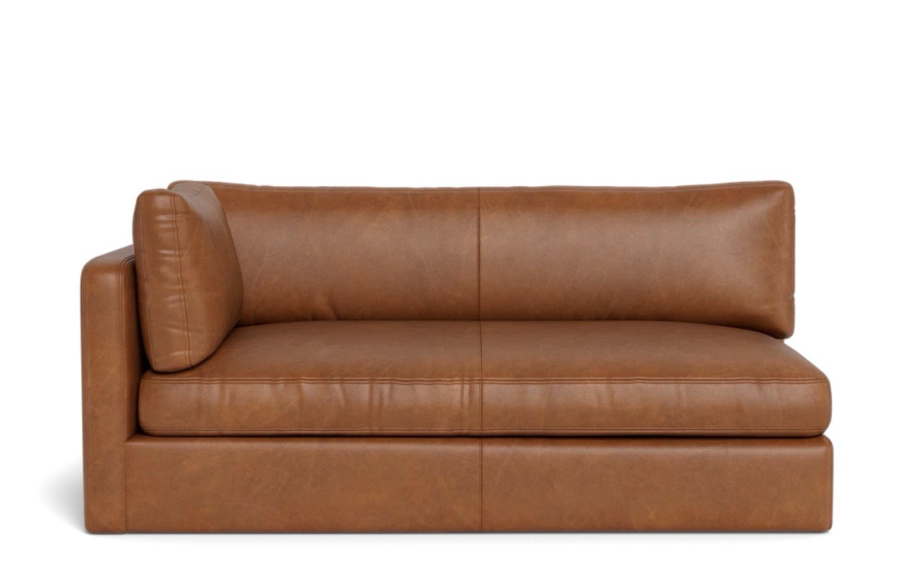 Tatum Leather Modular Left Arm Sofa