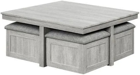 Uster Coffee Table Set Coffee Table w/Stools 