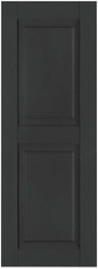 Custom Raised Panel Shutter (Pair) Perfect Shutters, inc. Color: Black Width: 14.5", Height: 39"