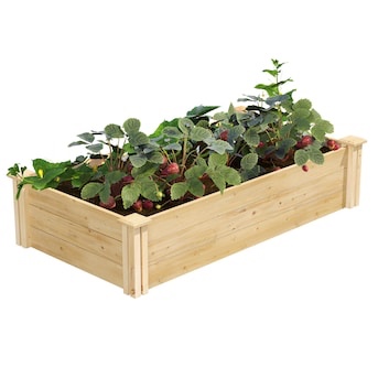 greenes fence 7-cu ft 24-in w x 48-in l x 10.5-in h natural cedar cedar raised garden bed