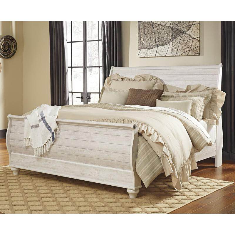signature design by ashley willowton king sleigh (headboard only)