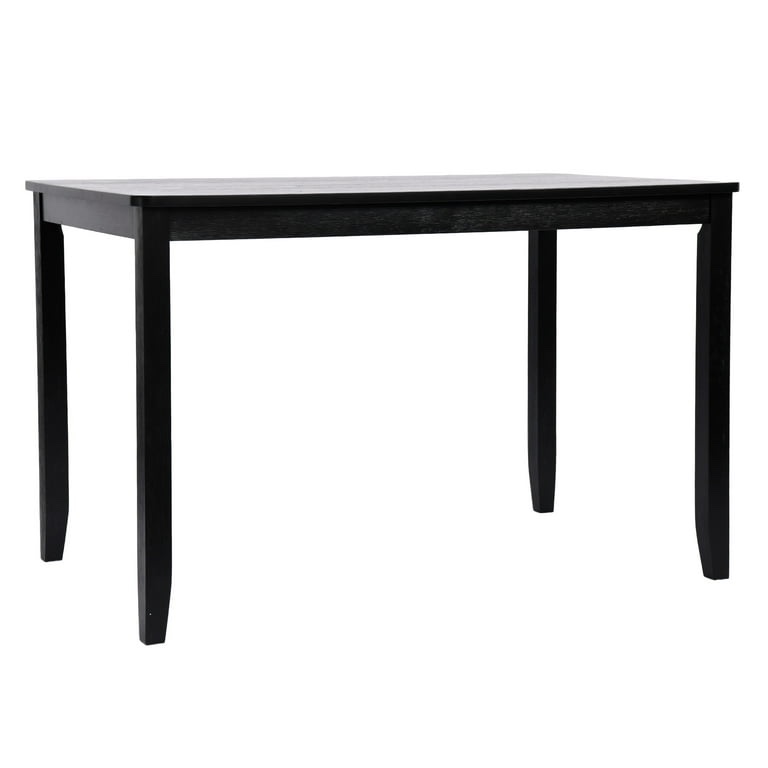 Duhome Dining Table Kitchen Dining Table Solid Wood Rectangular Table for Kitchen Dining Room Livingroom Restaurant, Black