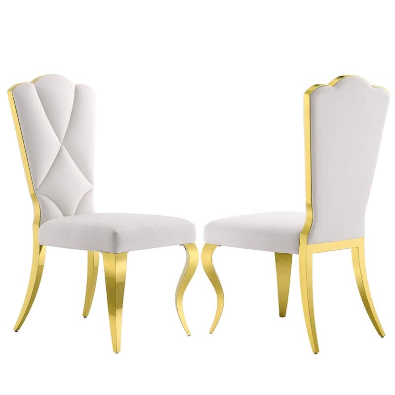 velvet upholstered dining room chairs with gold metal legs