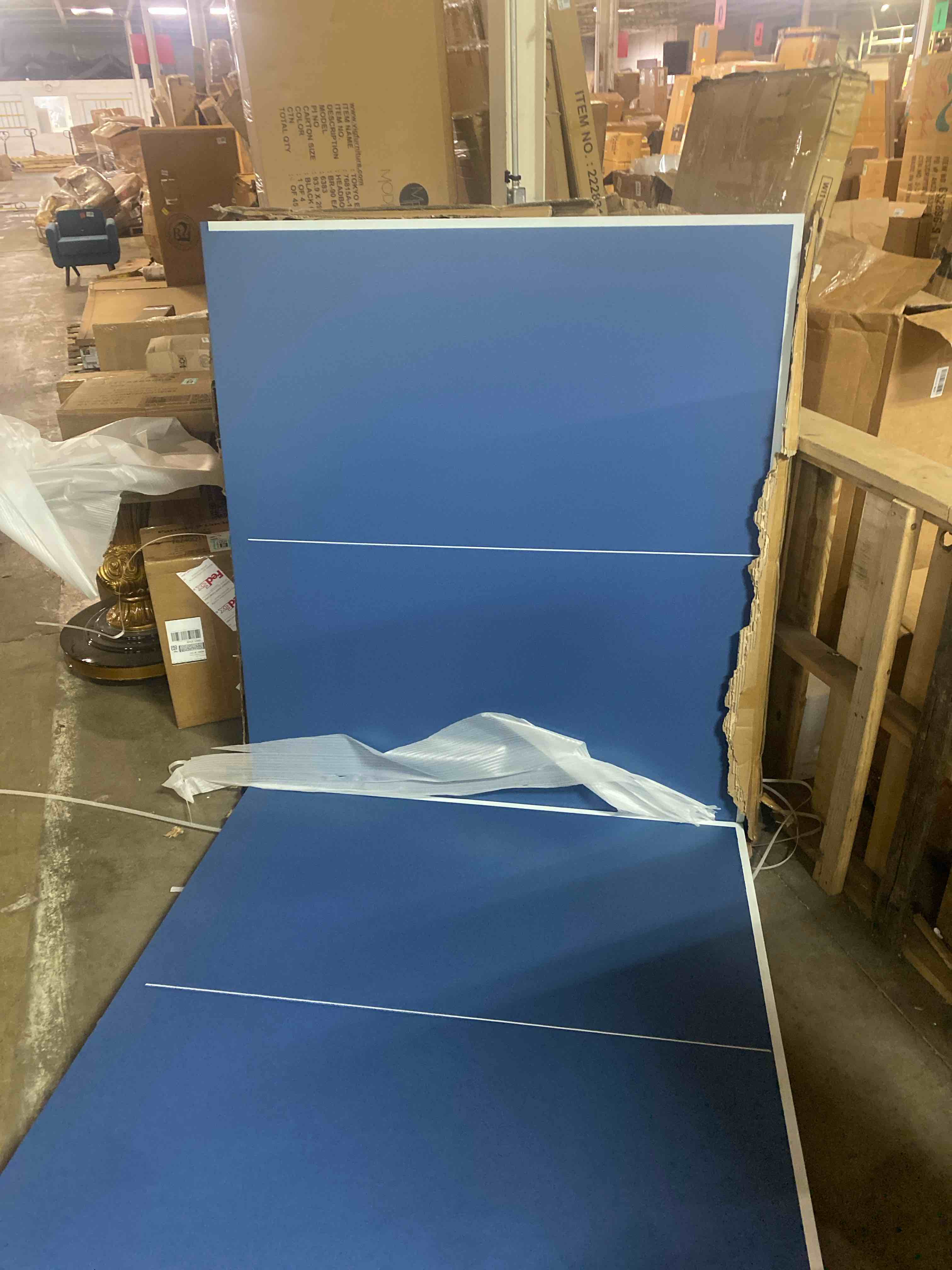 Condition photo showing Good Condition for joola ping pong conversion top with net set for billiard and pool tables - regulation top converts billiards into ping pong table - includes foam padding for protection - steel frame option foldable standard