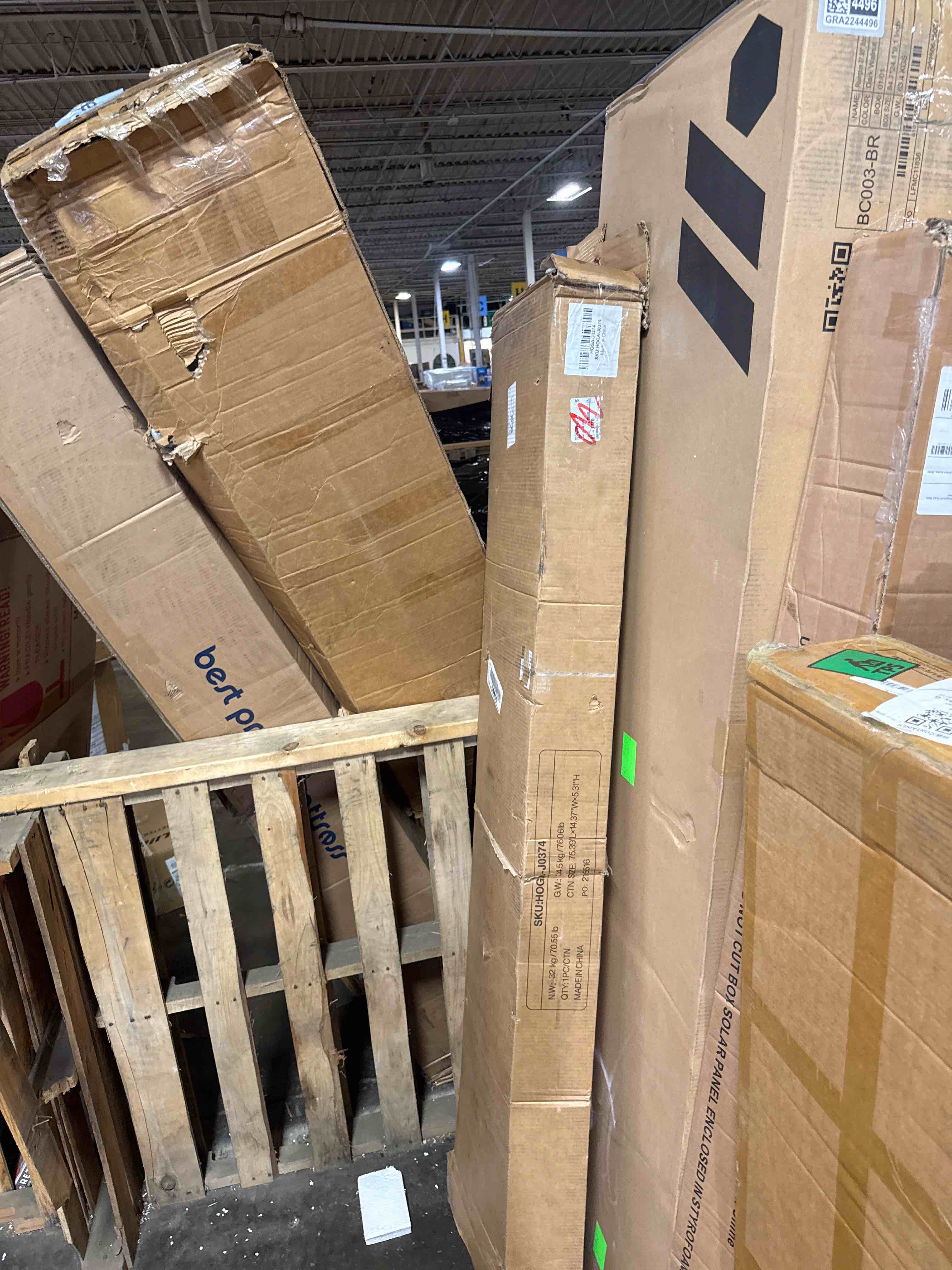 Condition photo showing Good Condition for 63" console table, farmhouse entryway table couch table behind sofa (box damaged)