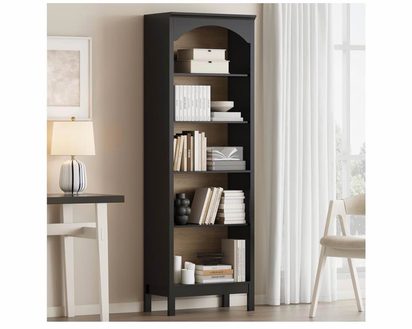 Stoil 68.89" H x 37.4" W Steel Geometric Bookcase