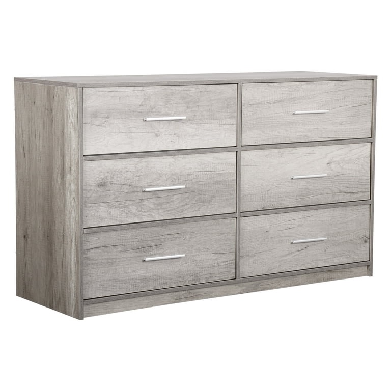 6-Drawer Dresser with Extra Large Fabric Bins, Wood Frame Storage Organizer for Bedroom, Living Room, or Hallway, Versatile Design Doubles as a TV Stand