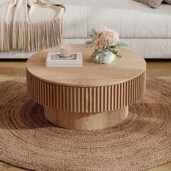 31.5'' round coffee table with storage