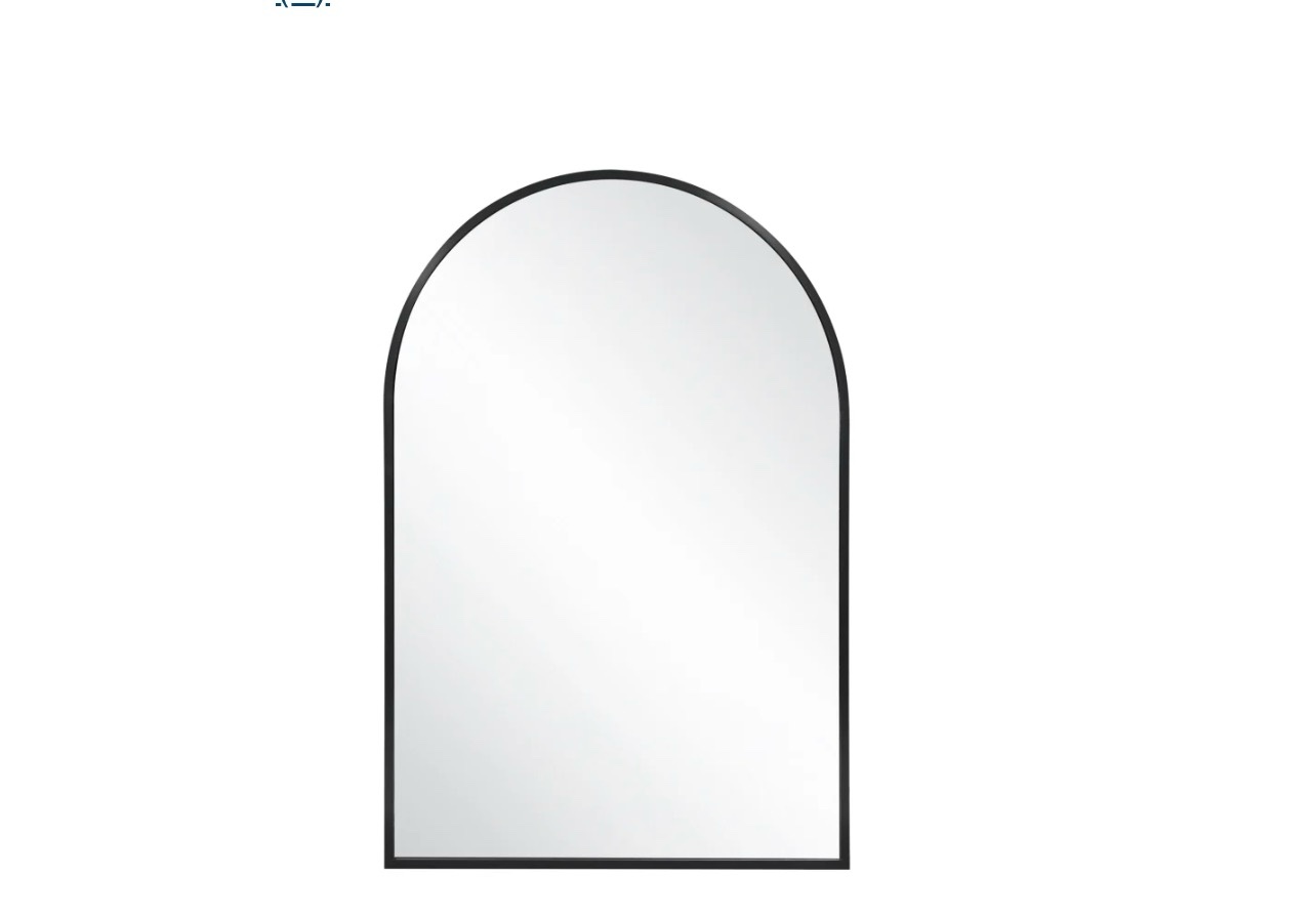 maeve 24" w x 36" h transitional arched framed bathroom wall mirror