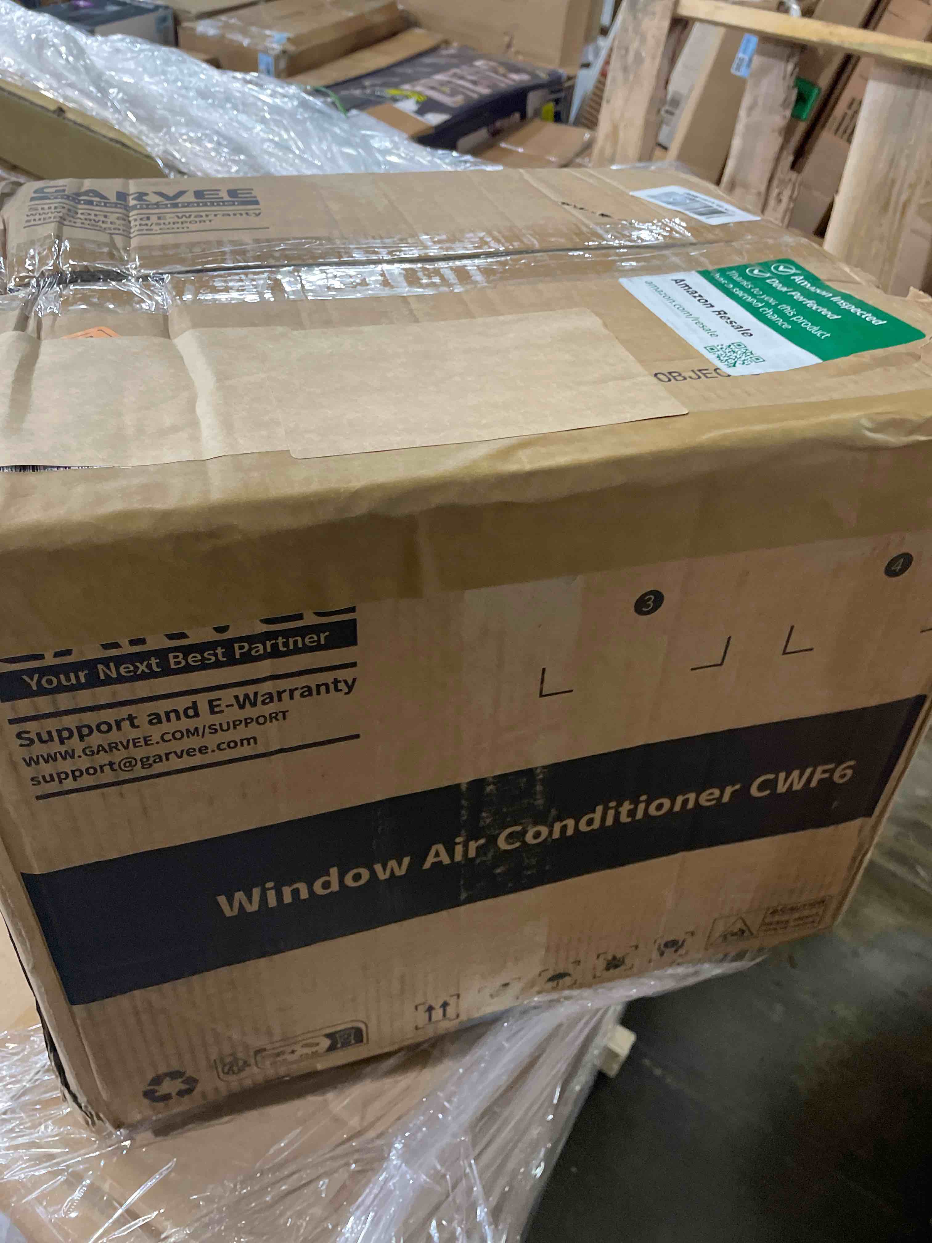 Condition photo showing New/Like New for garveelife ultra quiet window air conditioner, 6000 btu smart inverter, energy efficient cooling for rooms up to 350 sq.ft, open window flexibility, wifi & voice control, easy installation