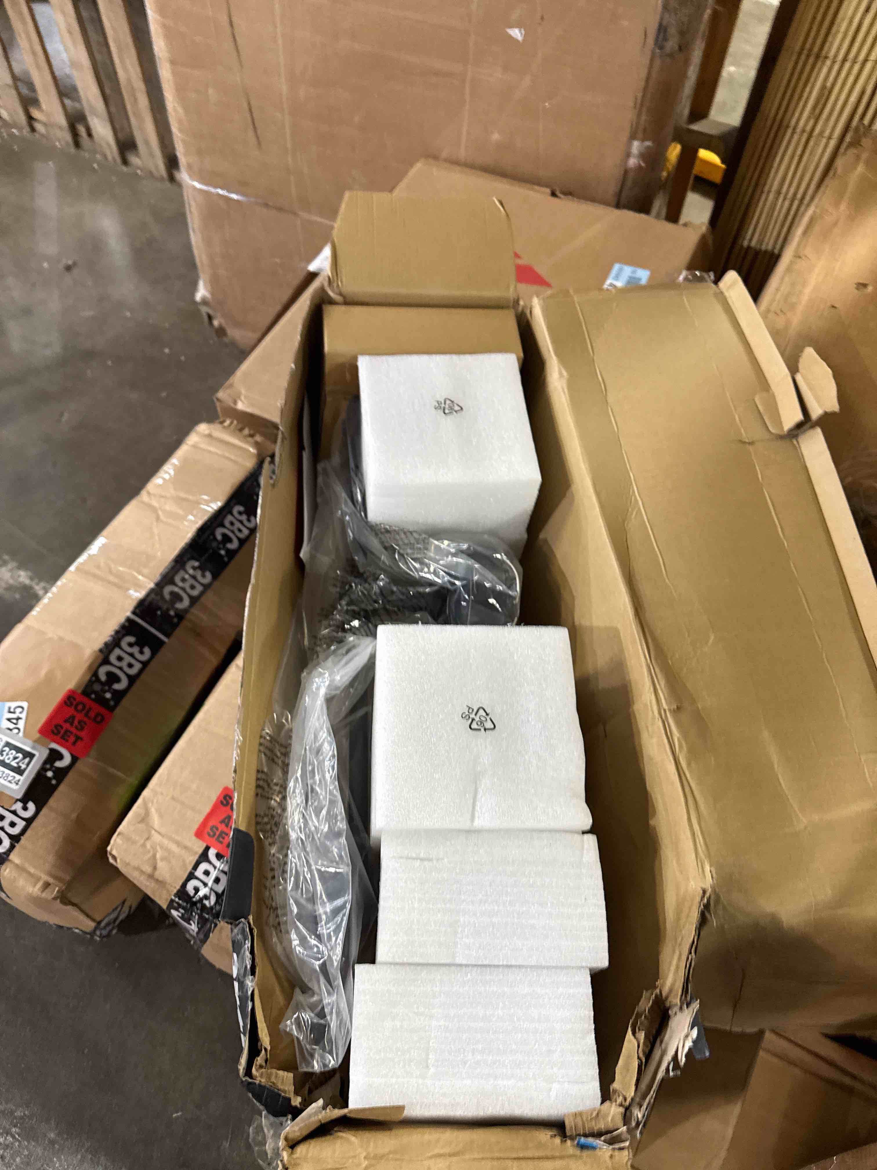 Condition photo showing Good Condition for artika haze modern 3-light bathroom vanity light smoked glass shade - bulb not included (one glob broken)