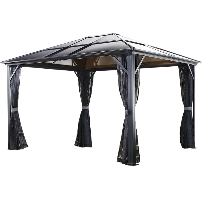 Sojag® Meridien 10 x 12 x 9 ft Charcoal Gazebo (Incomplete box 2/2 only)