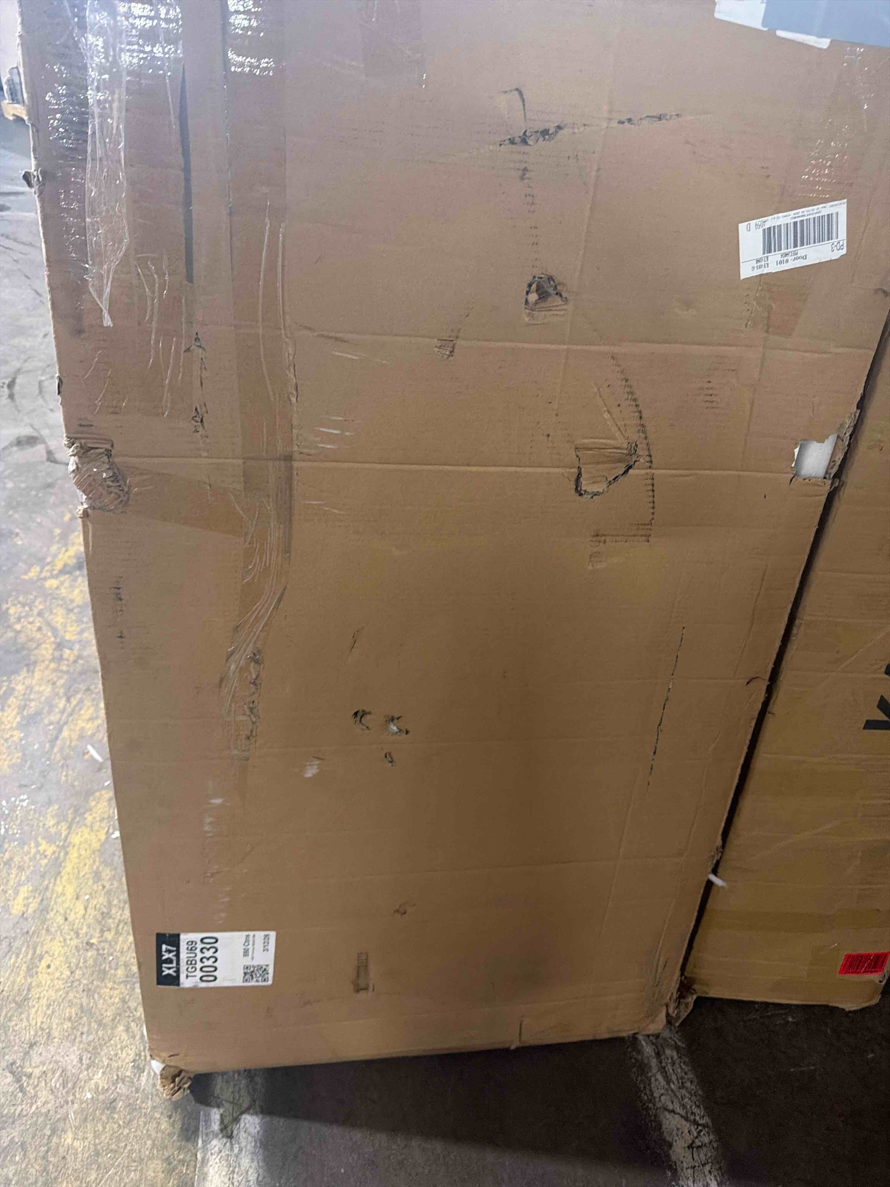 Condition photo showing New/Like New for 2-tier washer dryer countertop with 2.75"h edge rails, 54" w x 27.55" d laundry countertop for folding clothes, washer and dryer topper with non-slip pad (stripe gray) stripe gray standard-2 tier (54"wx27.55"dx12"h)