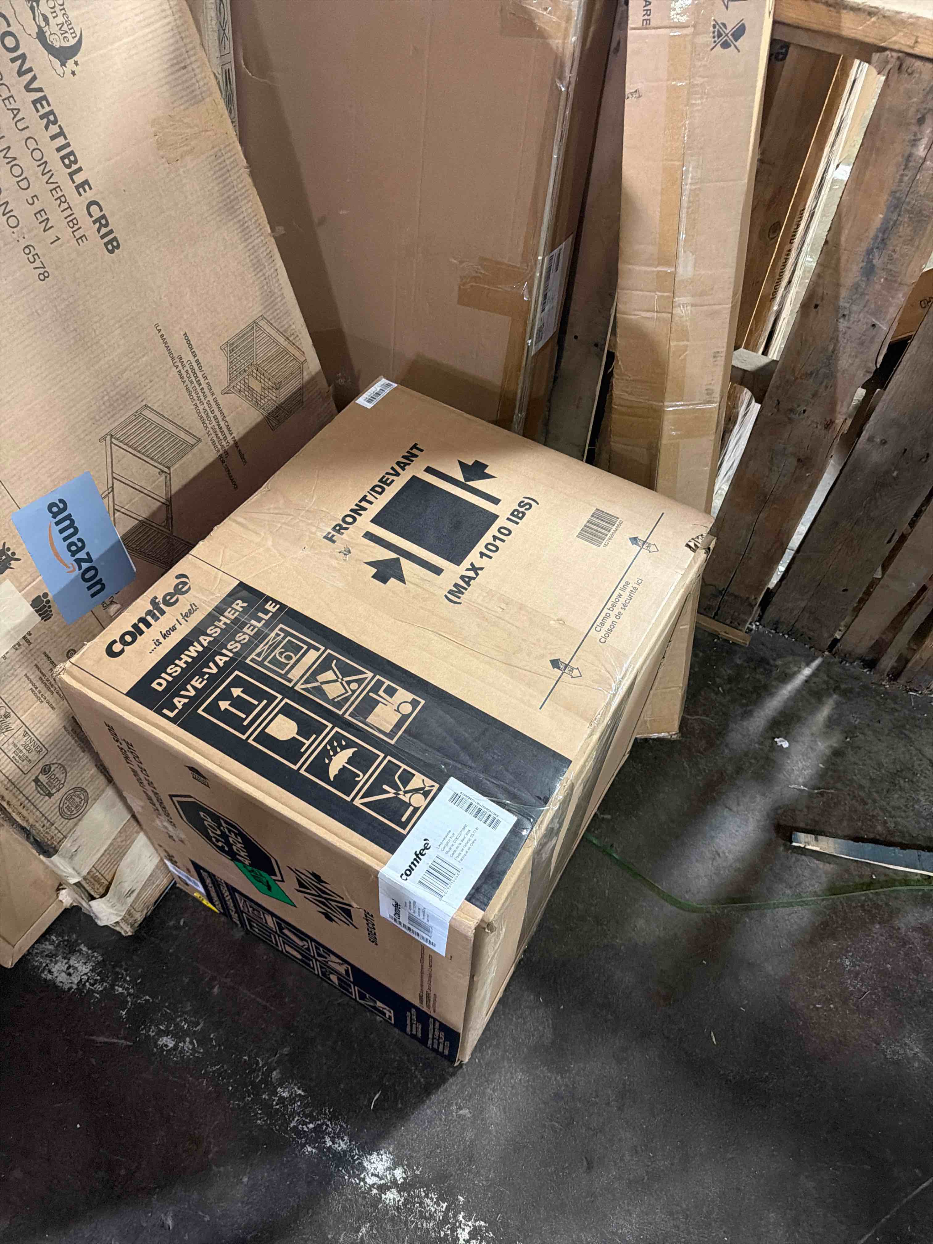 Condition photo showing New/Like New for comfee countertop dishwasher, energy star portable dishwasher, 6 place settings & 8 washing programs, speed, baby-care, eco& glass, dish washer for dorm, rv& apartment, black