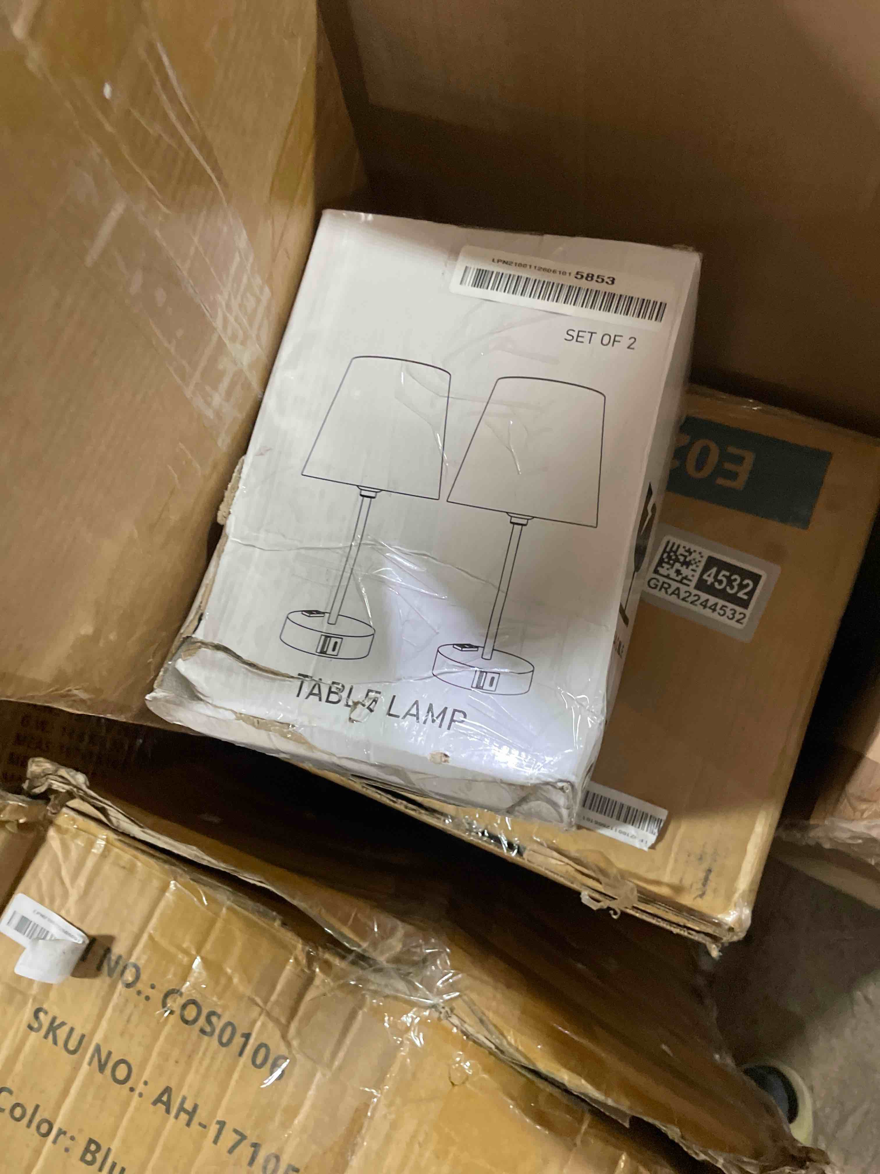 Condition photo showing New/Like New for mini bedside lamps for bedrooms set of 2 - nightstand bedroom lamps with usb c port and ac outlet charging, dimmable touch small bed side table lamp, black night stand light for kids/guest room beige