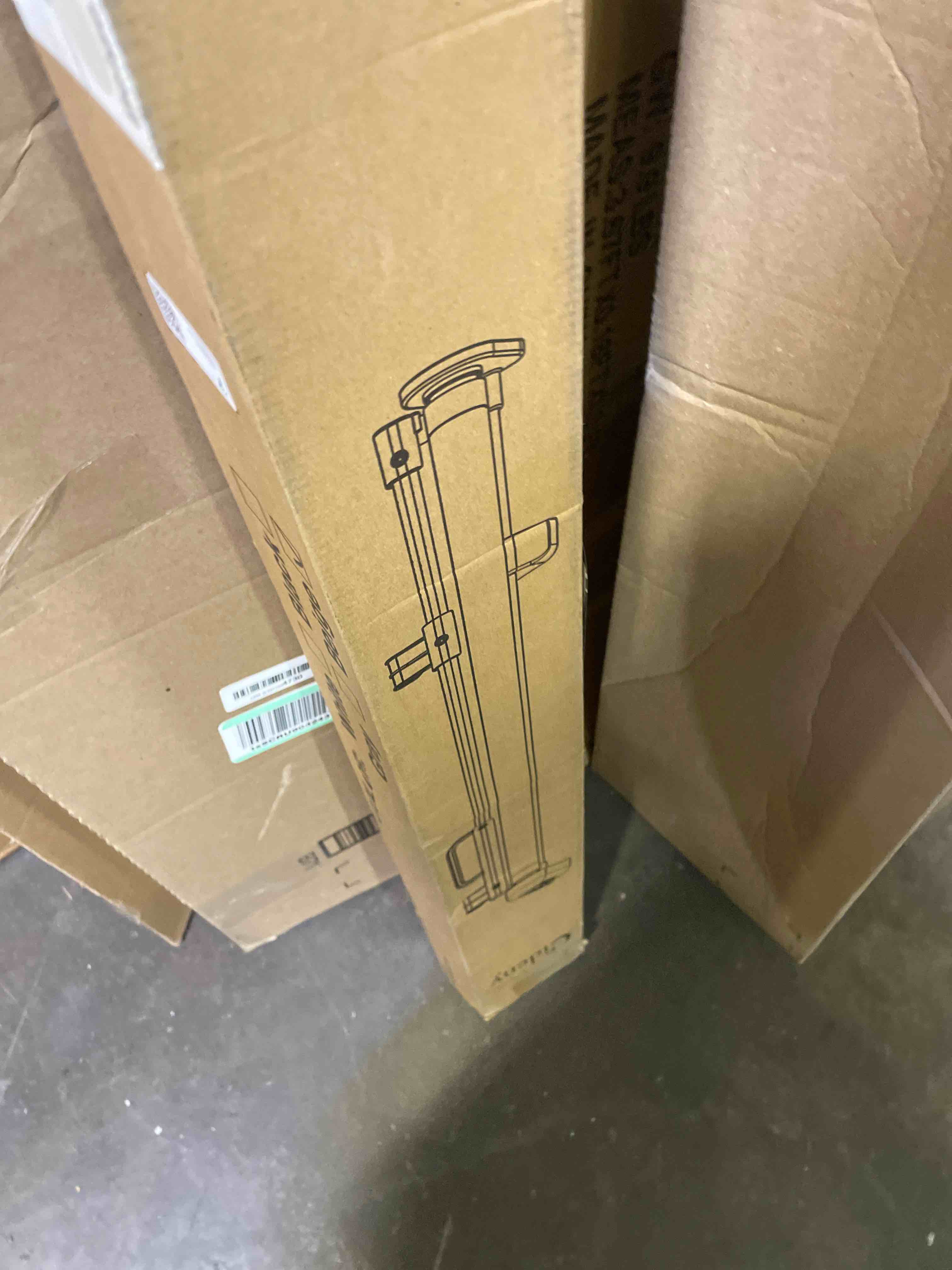 Condition photo showing New/Like New for retractable baby gate for stairs, 55" wide mesh dog gate indoor, 34" tall child gate for doorways, hallways, deck, indoor outdoor pet baby safety essentials for home, beige beige 34" tall x 55" wide
