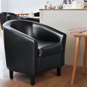 Seldon 28'' H Vegan Leather Barrel Chair