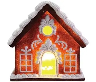 Short Resin Gingerbread House With Led Light