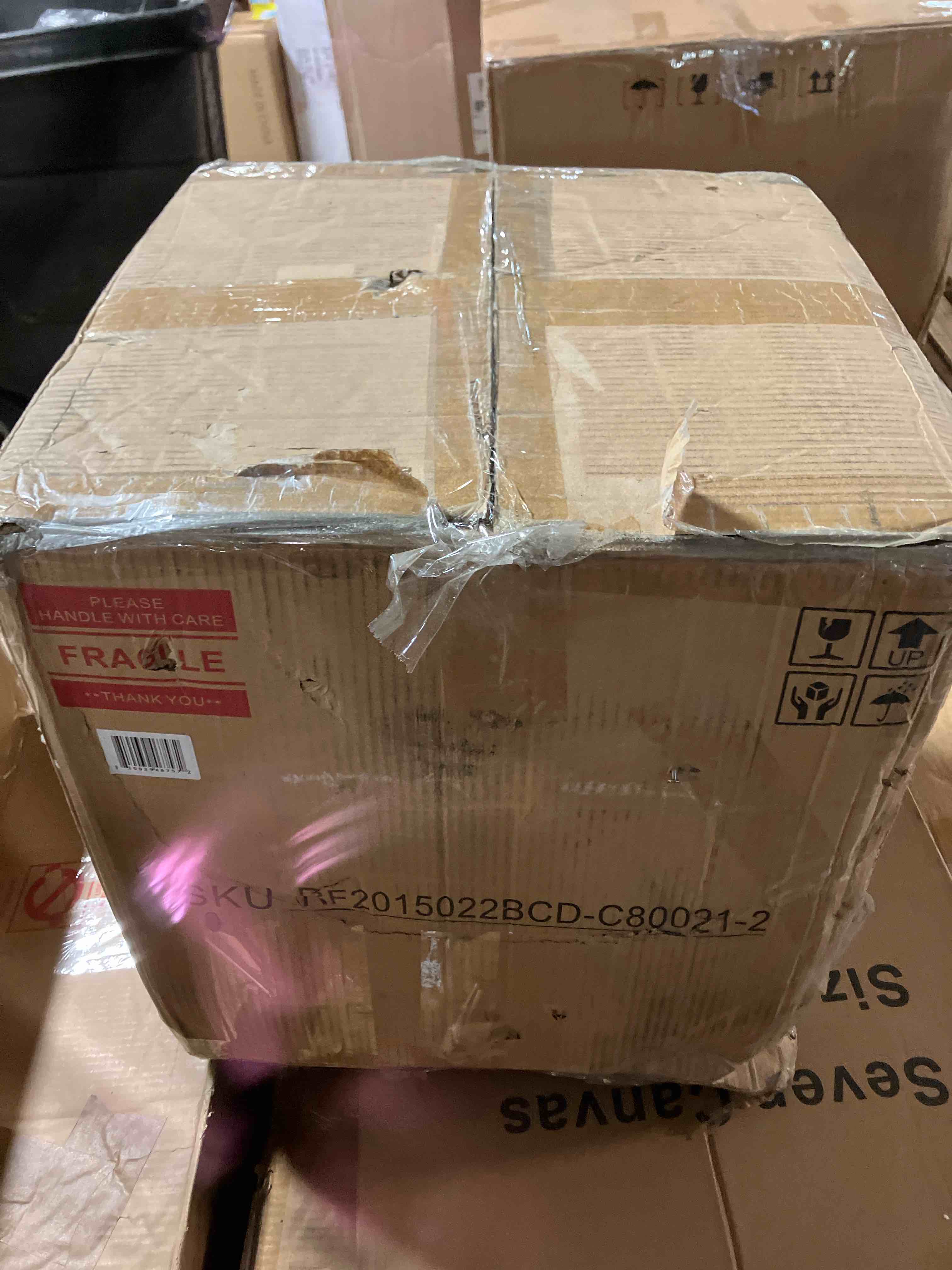 Condition photo showing As Is for Kante 15.3"+11.6"+8.2" Dia Round Concrete Planter, Large Outdoor Indoor Planter Pots Containers with Drainage Holes and Rubber Plug for Home Garden Patio, Weathered Concrete Weathered Concrete 15.3"+11.6"+8.2" D (Damaged) 