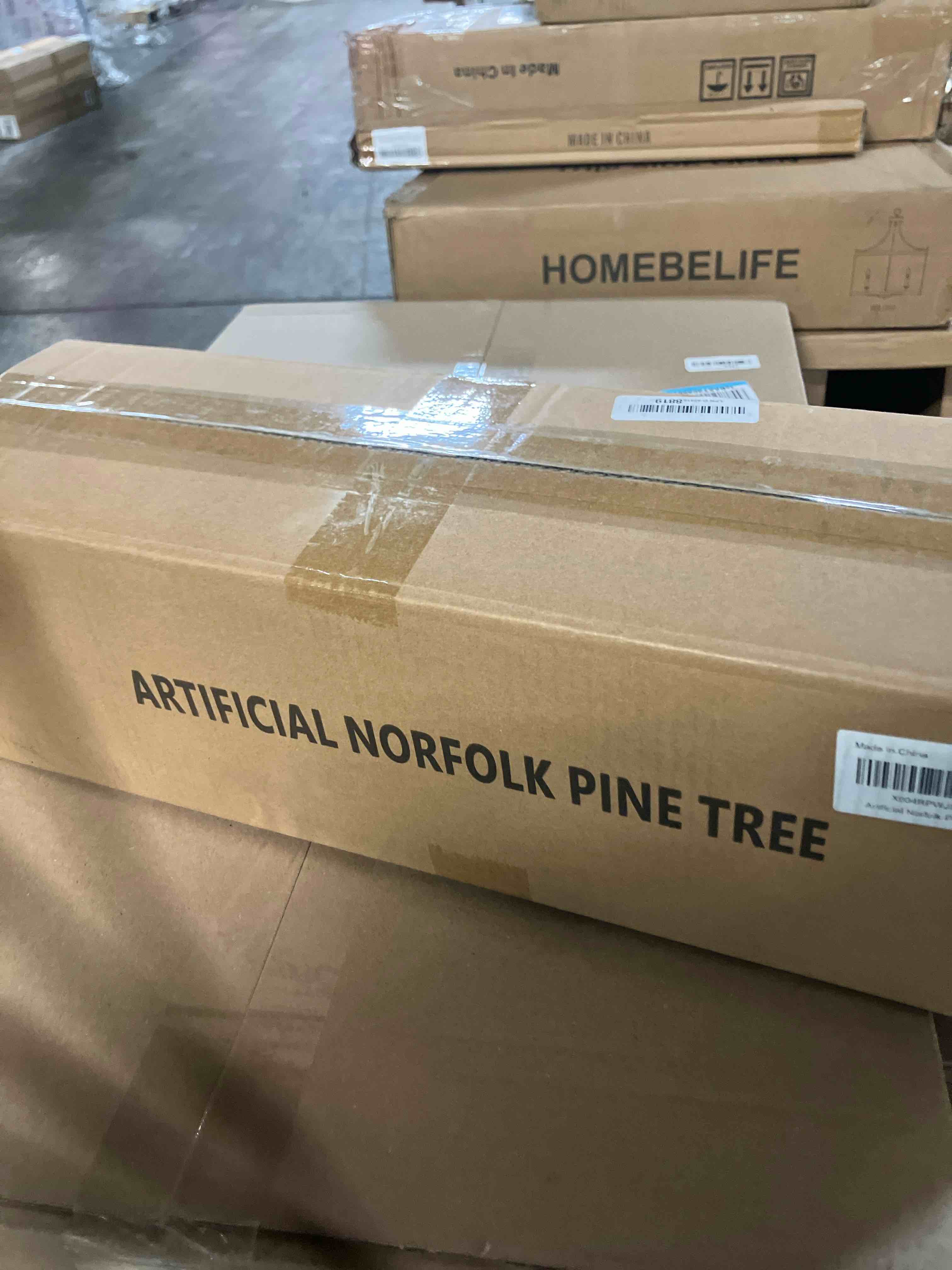 Condition photo showing New/Like New for 4.2 FT Real Touch Norfolk Pine Christmas Tree - Christmas Decorations - Artificial Shrubs Fake Potted Plants Faux Bushes for Christmas Decorations Outdoor Indoor Home Front Porch Decor