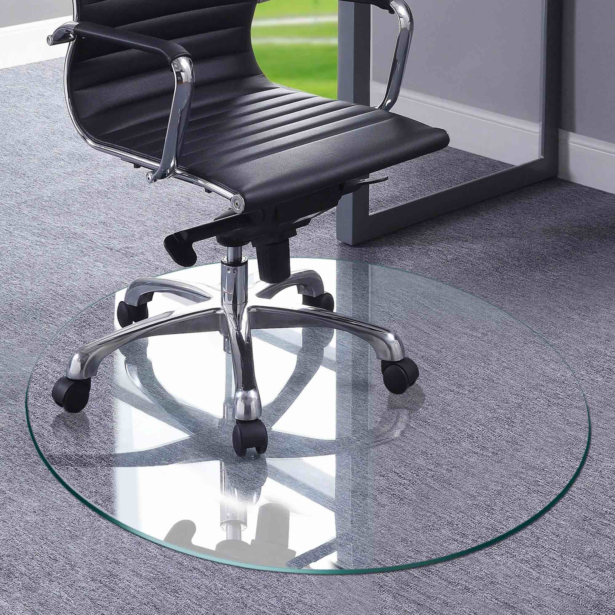 Tempered Glass Chair Mat transparent 