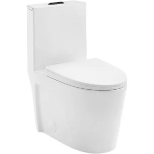 st. tropez 1.1 / 1.6 gpf dual flush one piece elongated toilet with push button flush 