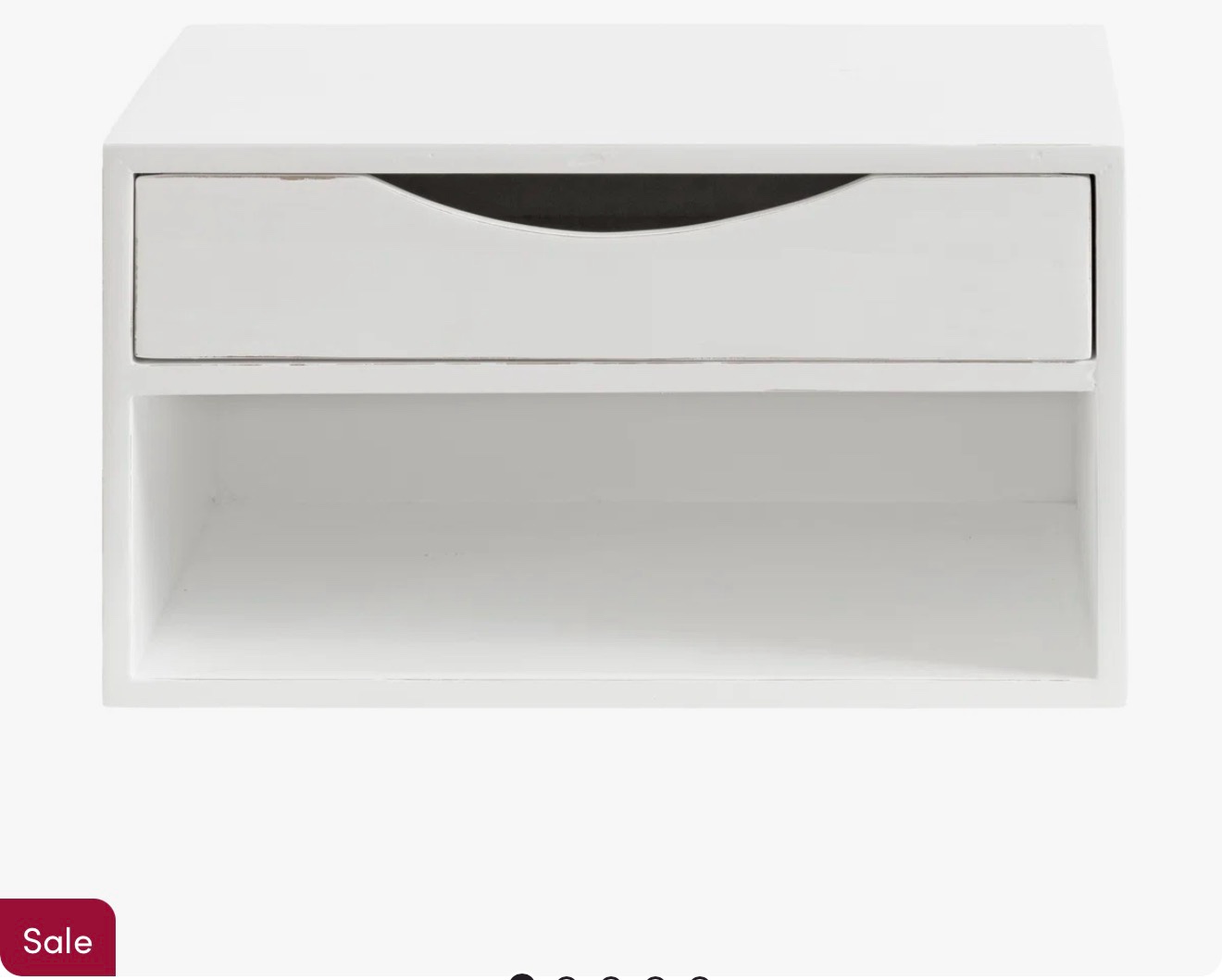 Adeana Poplar Floating Shelf with Drawer