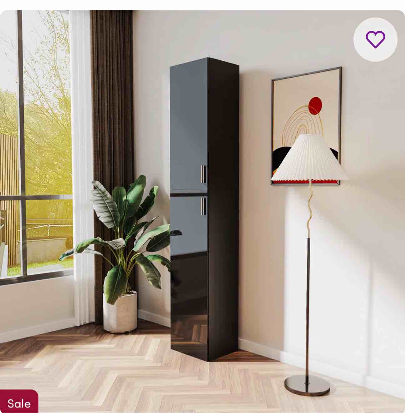 Brookhill Solid Wood+MDF Accent Cabinet,Freestanding Cabinet with Inadjustable Shelves and two Doors,Pantry Cabinet