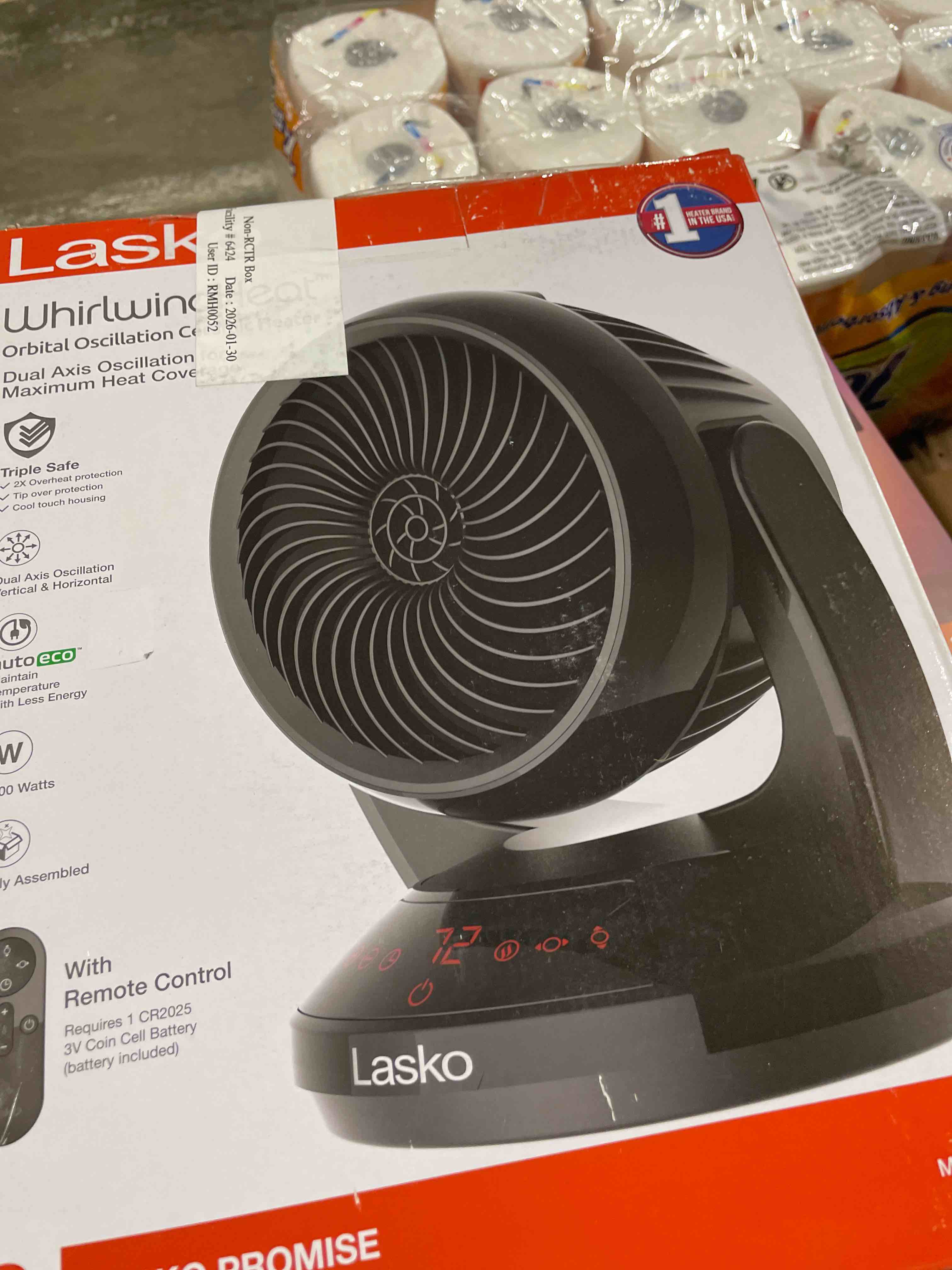 Condition photo showing Good Condition for Lasko Whirlwind Heat Orbital Oscillation Ceramic Space Heater with Remote