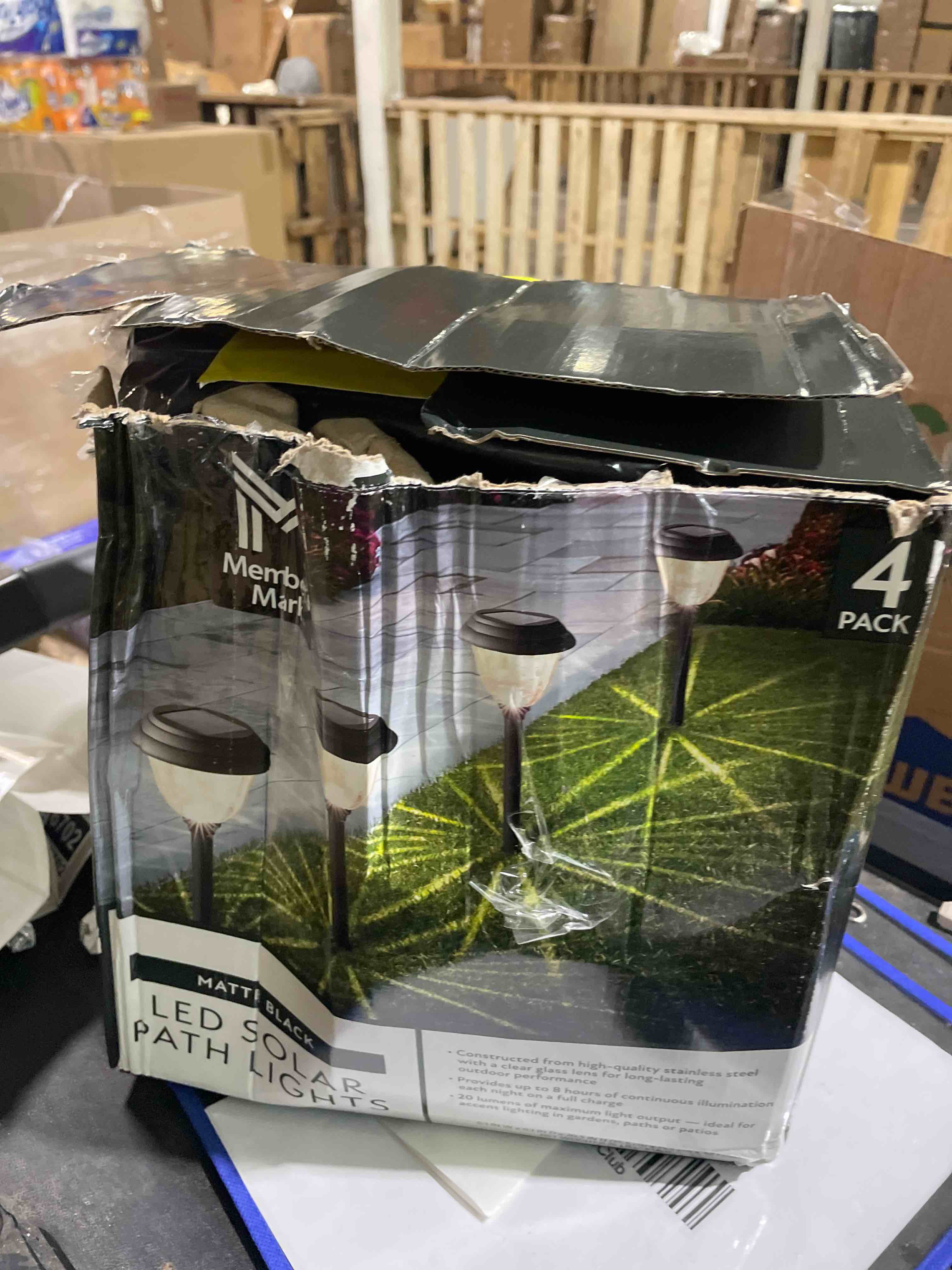 Condition photo showing New/Like New for Member's Mark LED Solar Path Lights, 20 Lumens, 4-Pack