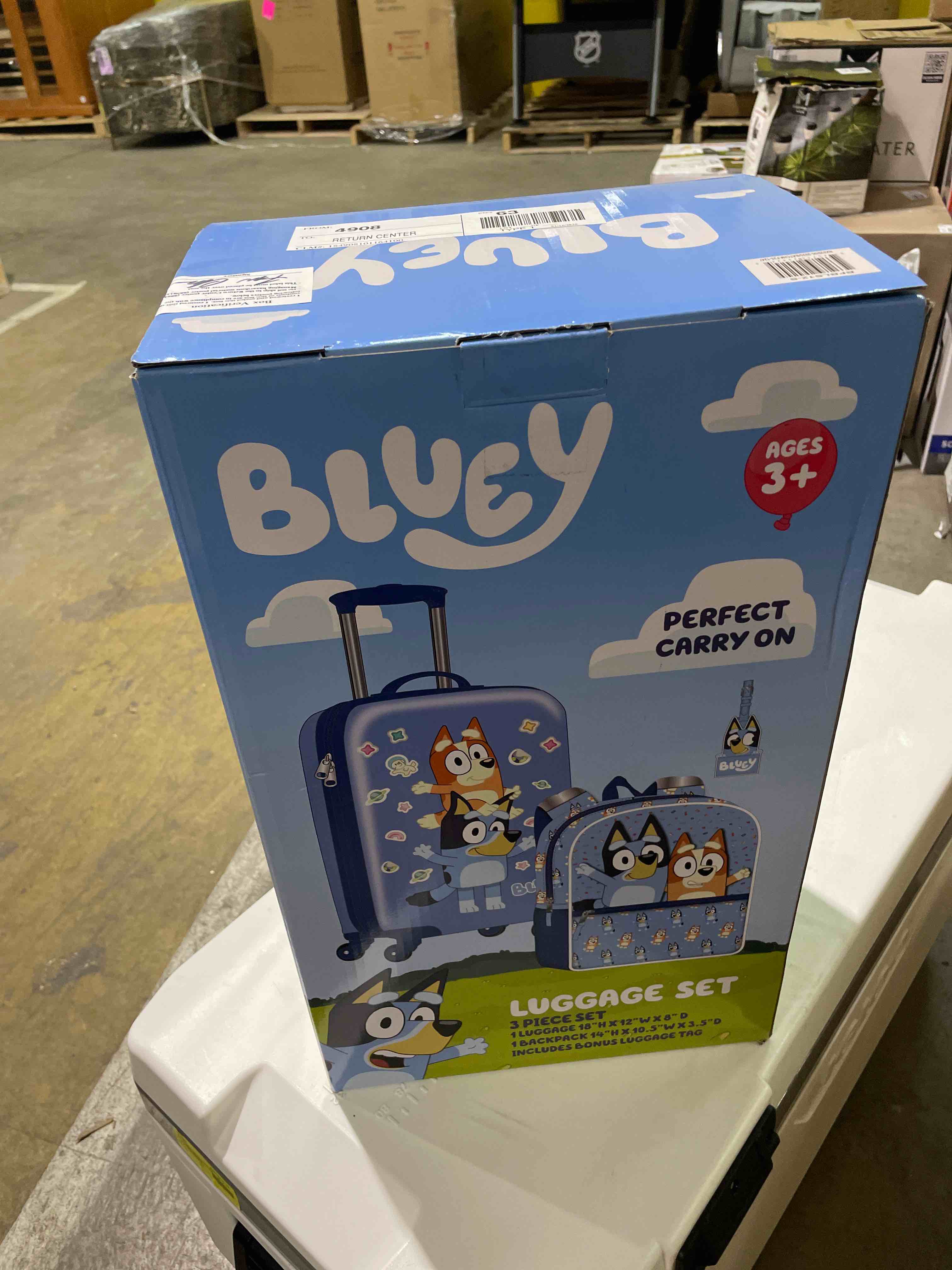 Condition photo showing New/Like New for 3PC Luggage & Backpack Set With Luggage Tag