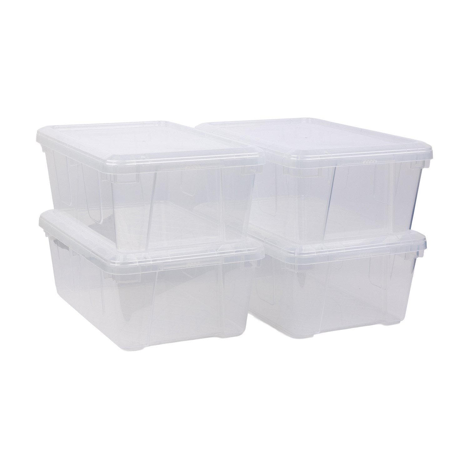 Mark Member's Mark 13 Quart Clear Storage Containers, 10.9" D x 16.4" W x 6.4" H, 4-Pack