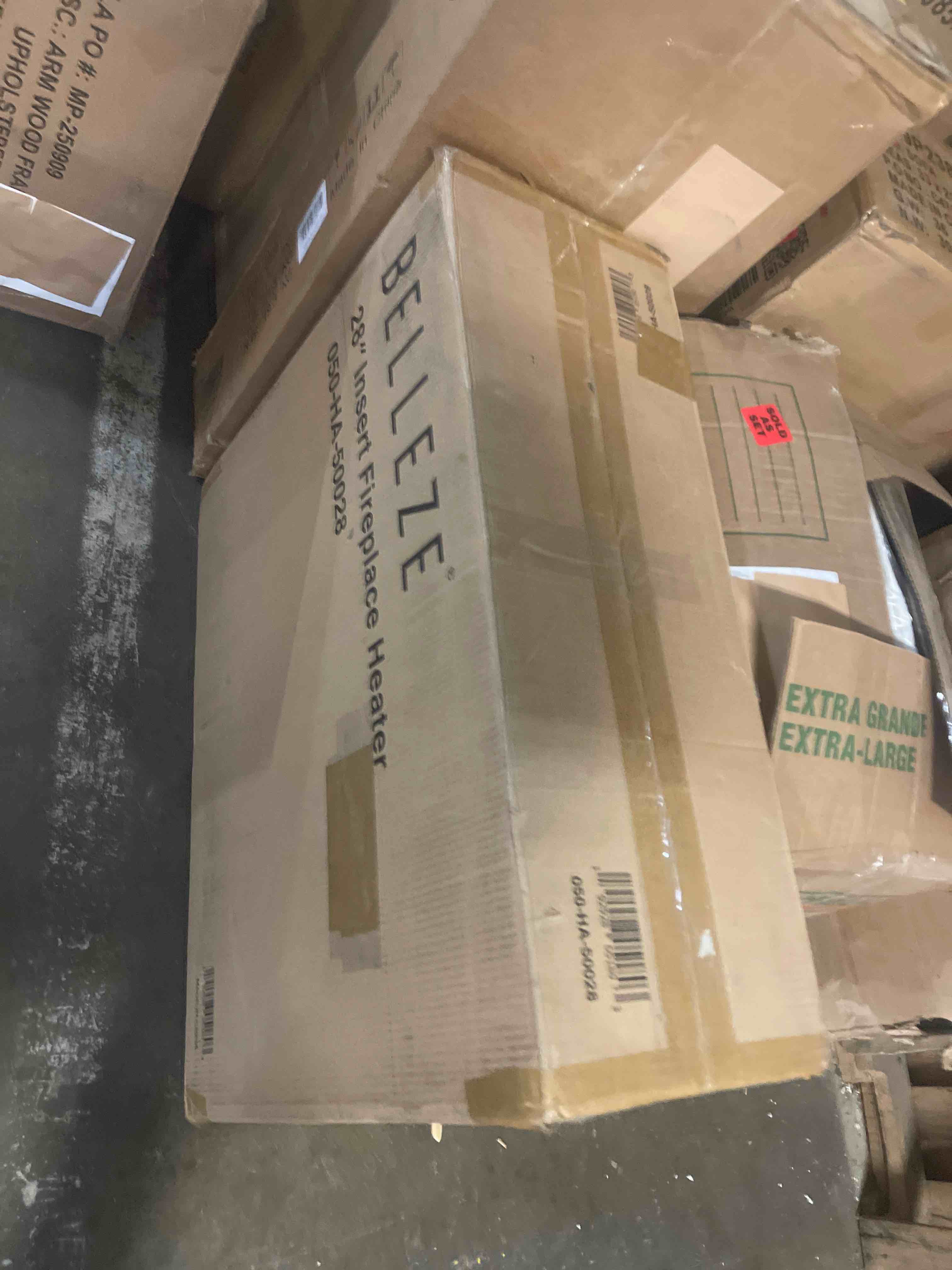 Condition photo showing New/Like New for 28" Electric Fireplace, 1500W Space Heater with Adjustable Timer