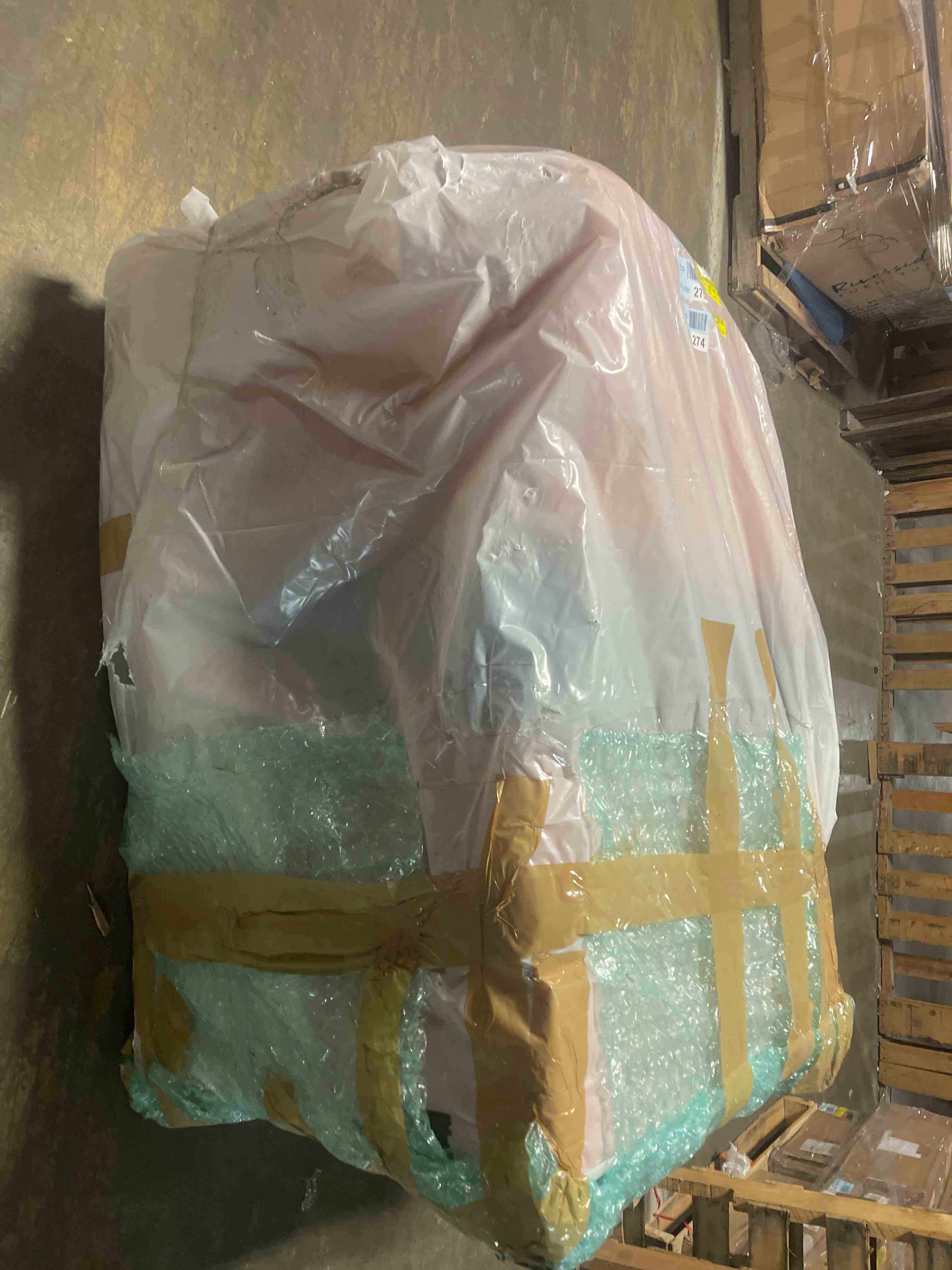 Condition photo showing As Is for 4-Piece Modern Chenille Sectional Sofa with Storage Seat, Modular Couch with Multiple Configurations