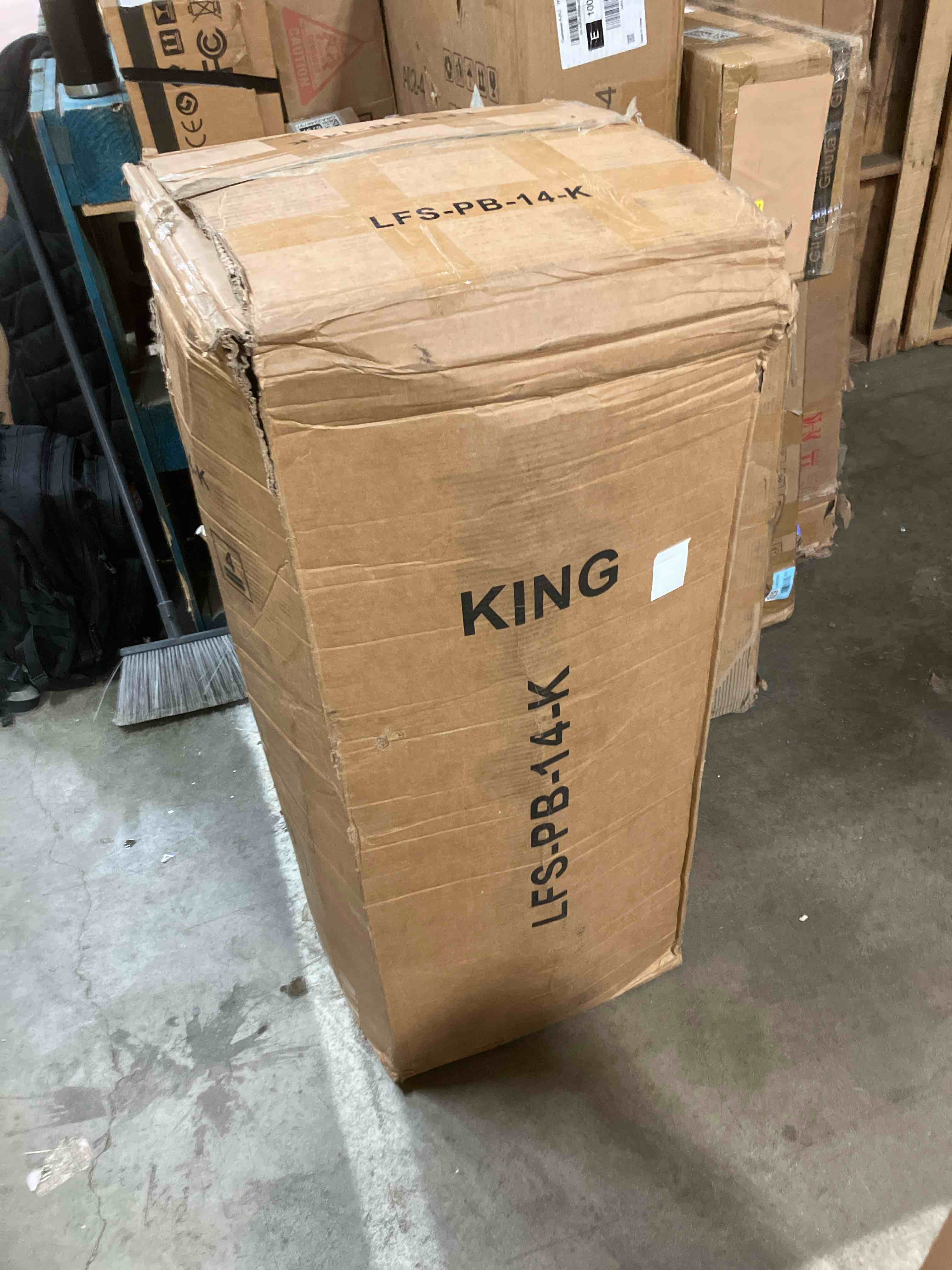 Condition photo showing New/Like New for King size mattress in a box 