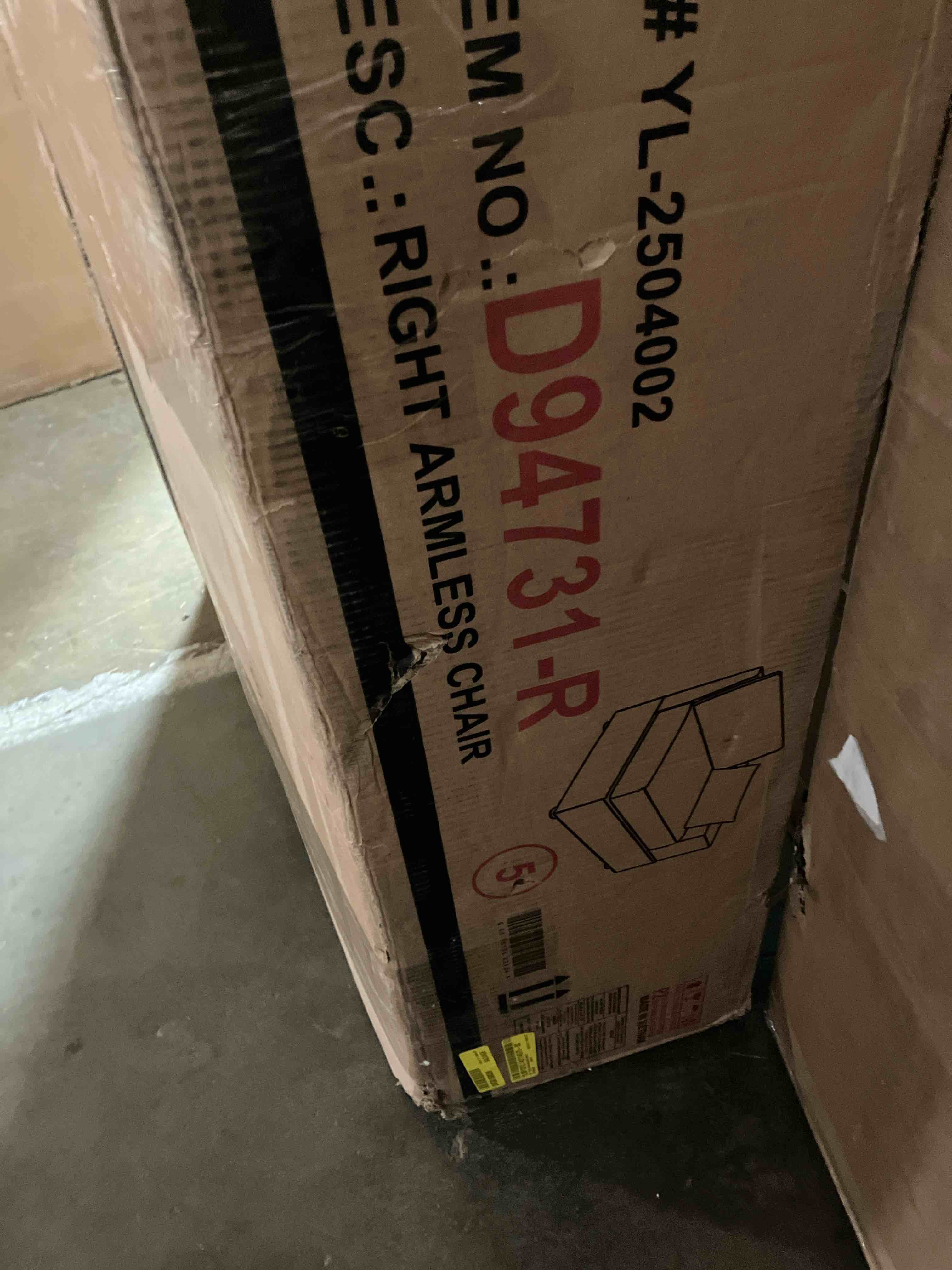 Condition photo showing Good Condition for 134" Modular Sectional Couch Right Armless chair 