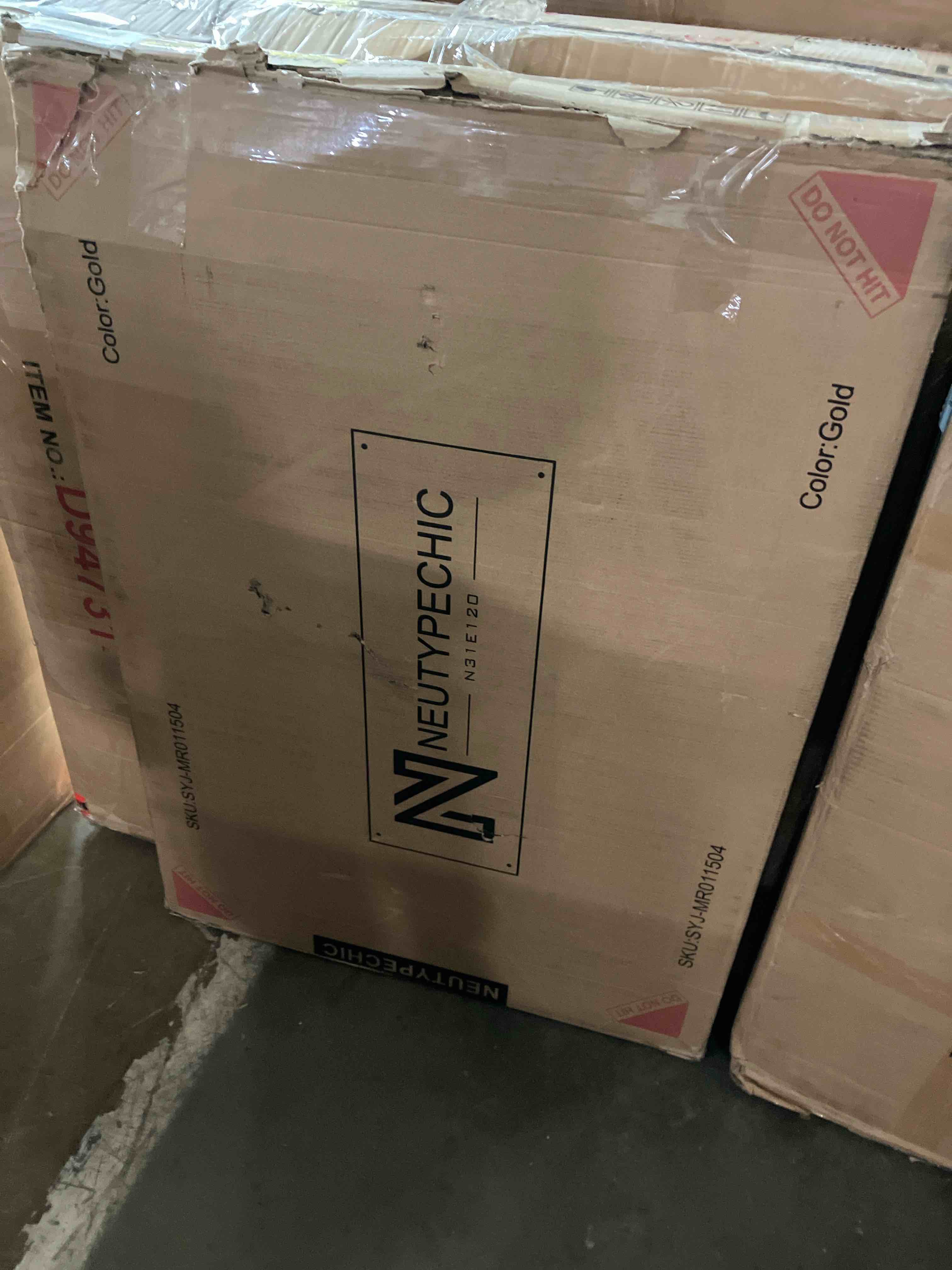 Condition photo showing Good Condition for Maeve 24" W x 36" H Transitional Arched Framed Bathroom Wall Mirror