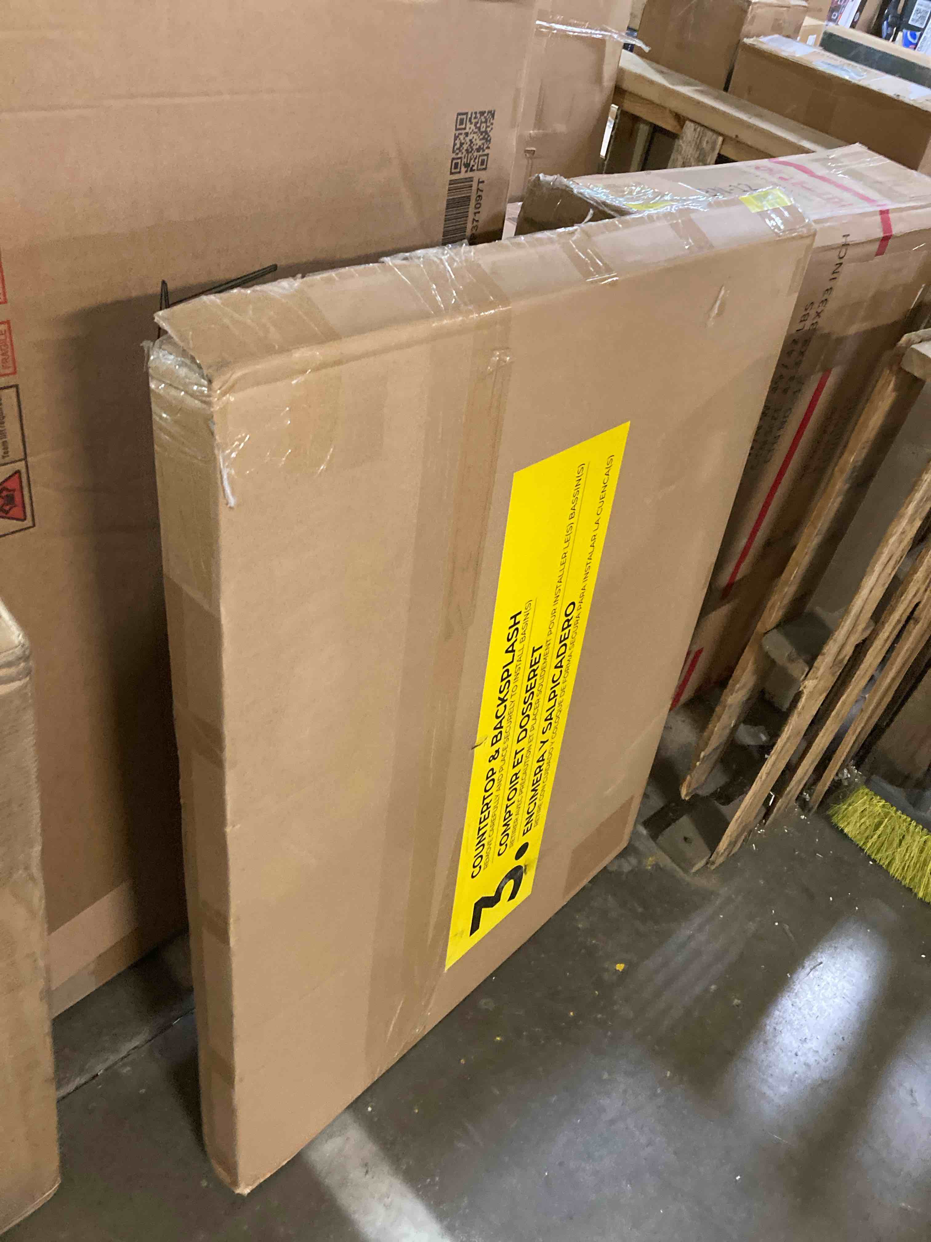 Condition photo showing New/Like New for White Counter Top and Backsplash 48inch  (Top only)