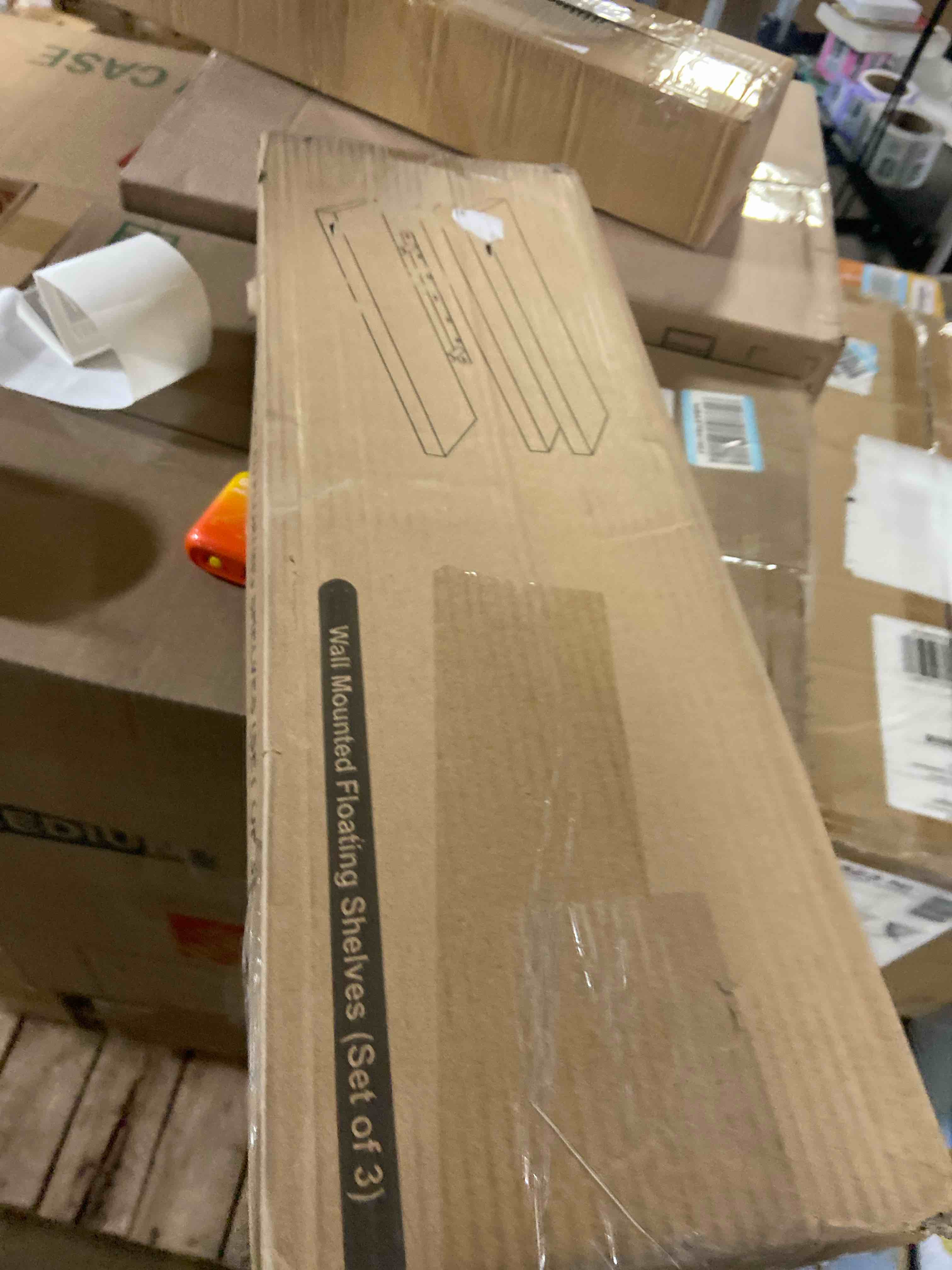 Condition photo showing New/Like New for BAYKA White Floating Shelves for Wall, 22.5 inches Wall Mounted Rustic Wood Shelves for Bathroom, Bedroom, Living Room, Floating Shelves for Books/Storage/Decor (Set of 3) C. White - Modern Minimalist Style 22.5inches