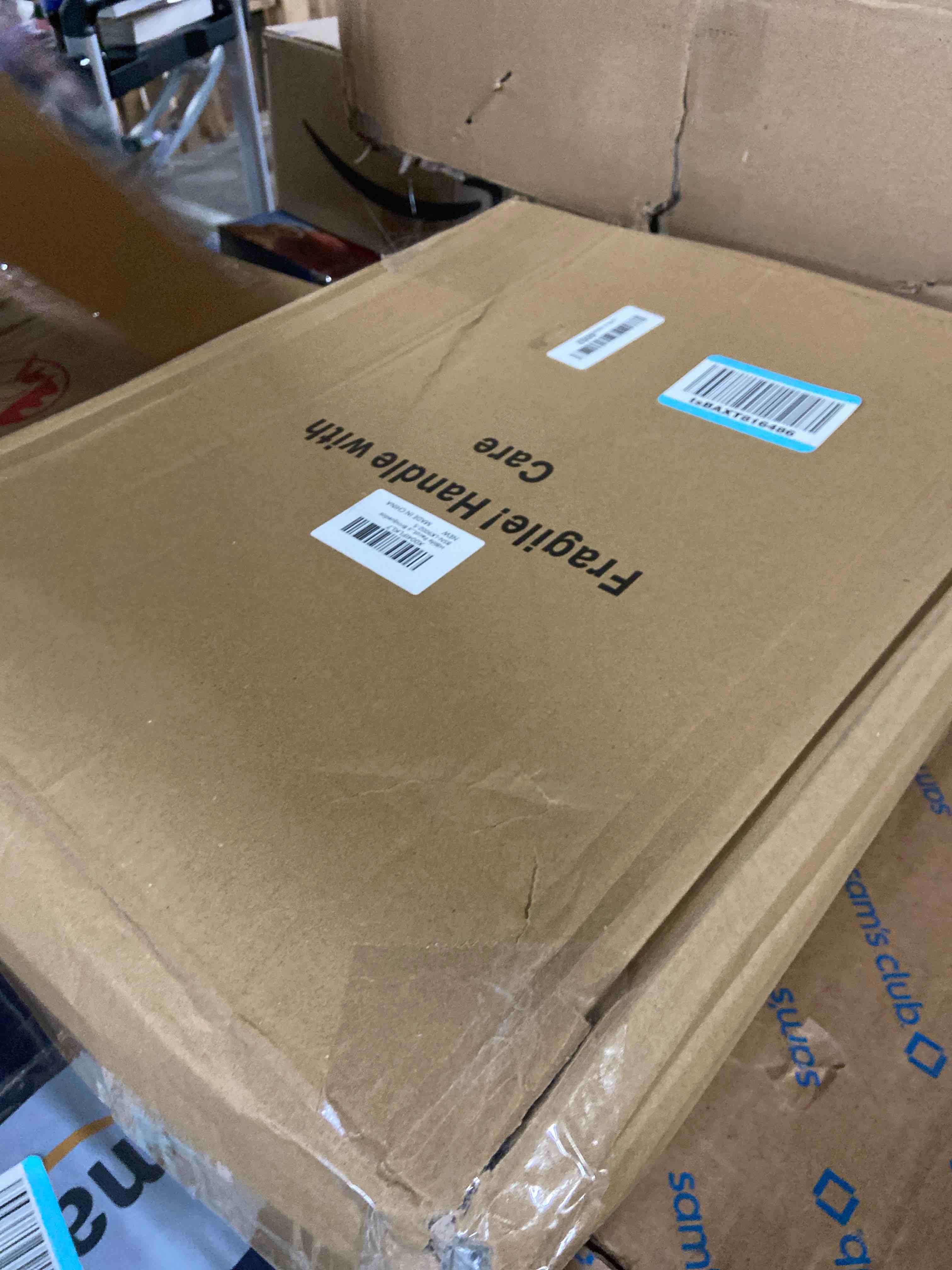 Condition photo showing New/Like New for HBlife 5 Pack Purse Storage Organizer for Closet, X-Large Clear Stackable Handbag Display Case Box with Magnetic Door for Collectibles, Cosmetics, Women Heels and Toys 5 Pack X-Large