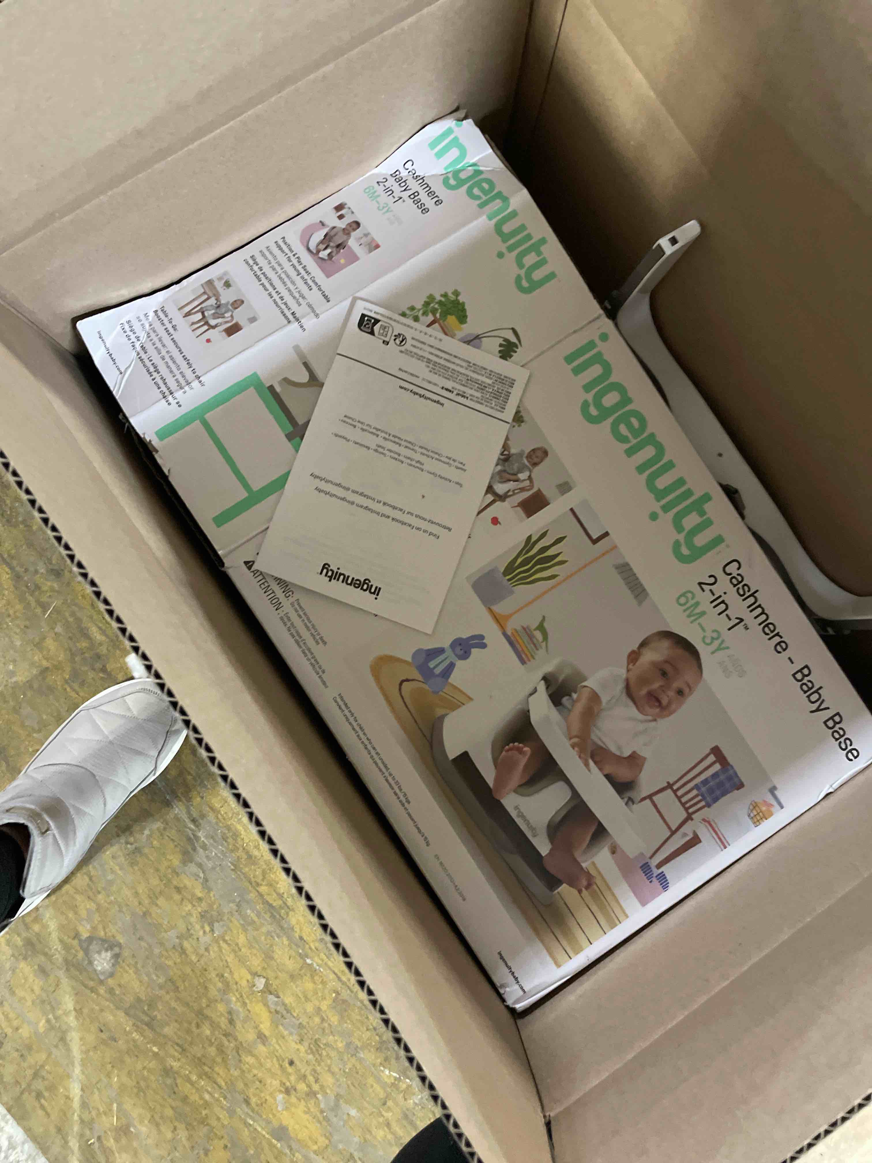 Condition photo showing Good Condition for Ingenuity Baby Base 2-in-1 Booster Feeding and Floor Seat with Self-Storing Tray - Mist