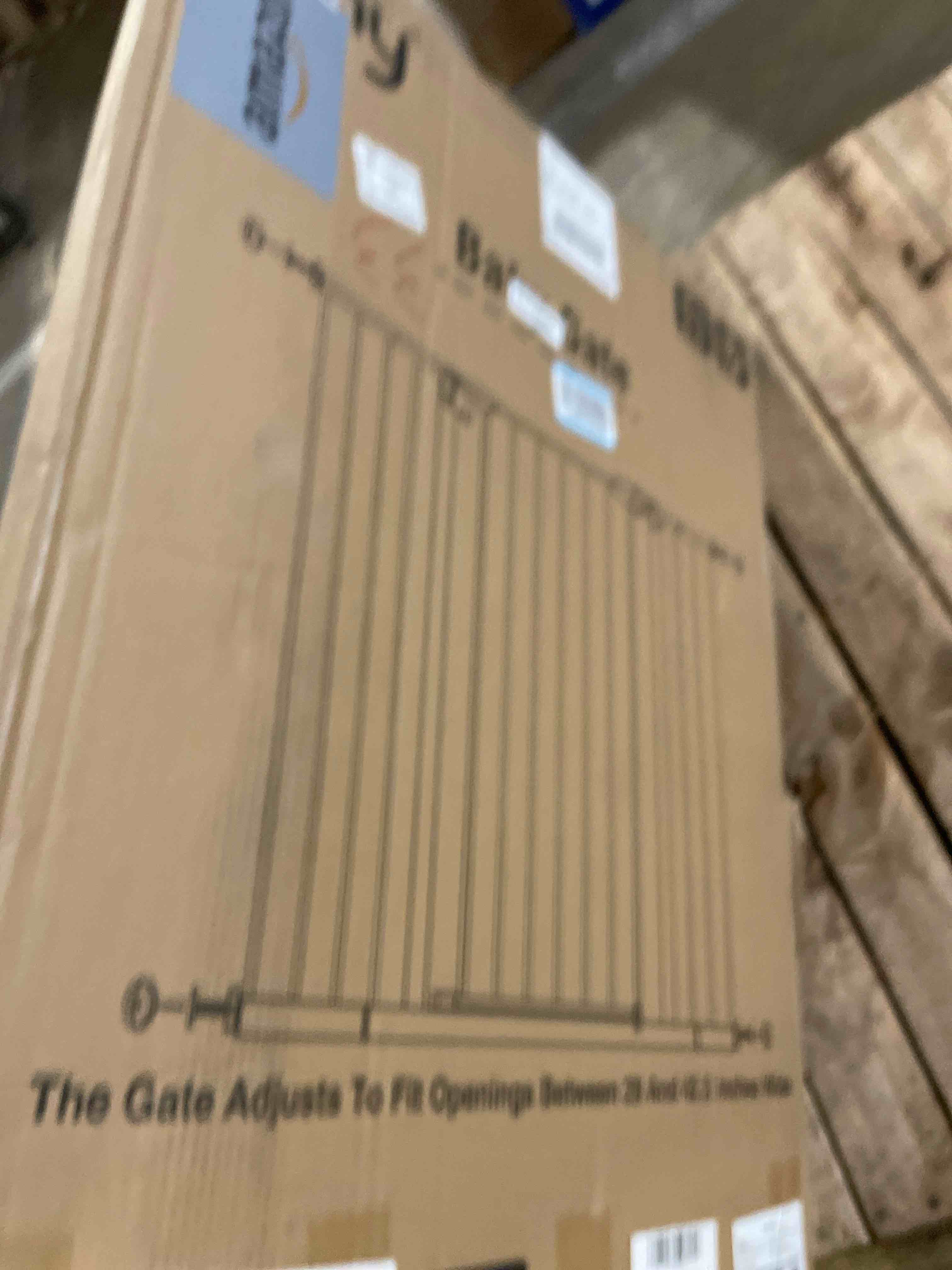 Condition photo showing New/Like New for keny 36" Extra Tall Baby Gate for Stairs, 29"-42.5" Wide Auto Close Dog Gate, Pressure Mounted Easy Walk Through Pet Gate for Doorways, Durable Safety Stair Gate, Black Black 29-42.5"Wide, 36"Tall