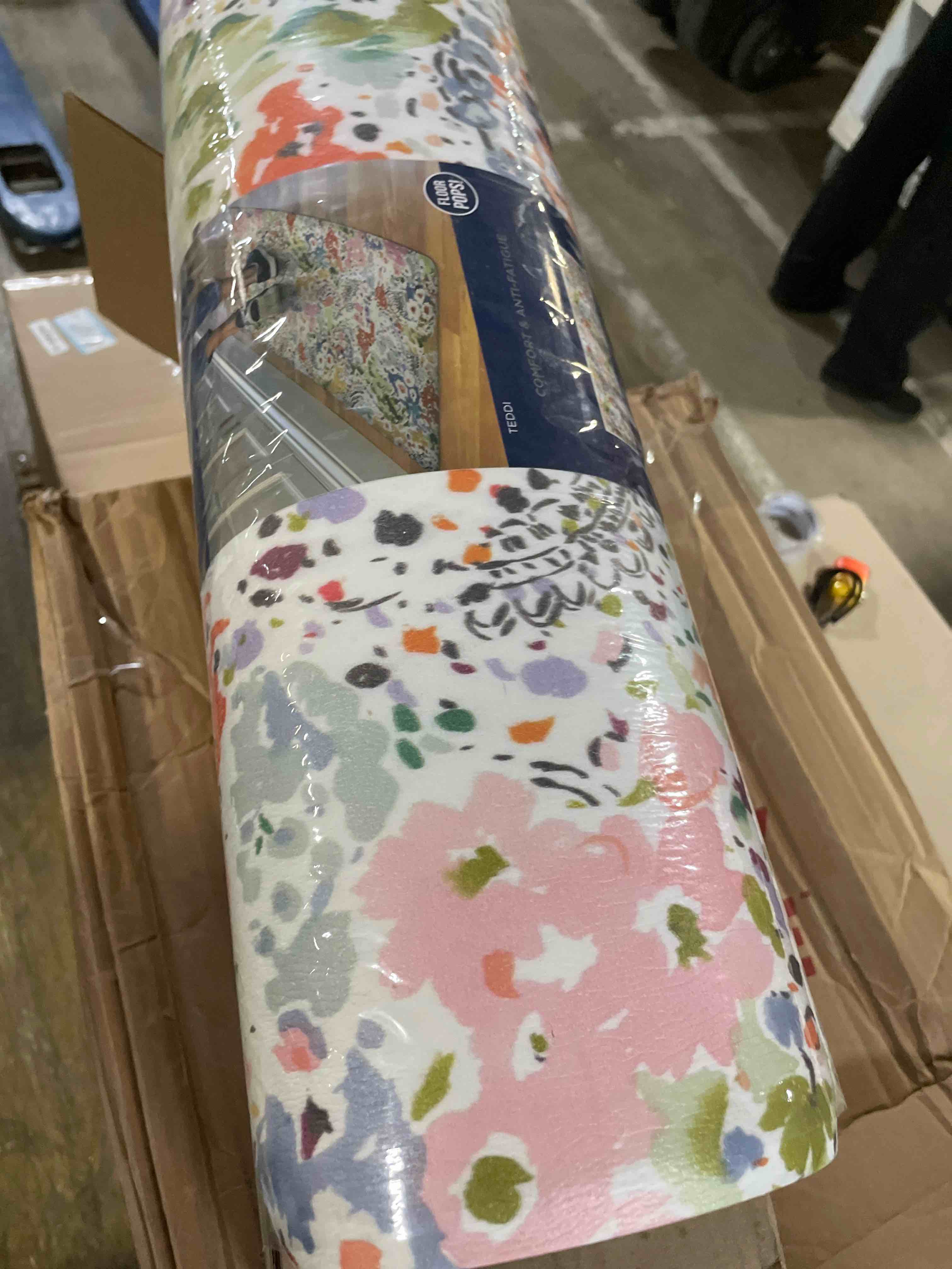 Condition photo showing New/Like New for Spring Flowers Runner Rug 2'x6', Washable Hallway Runner Bedside Rugs, Watercolor Floral Daisy Poppy Plants Rustic Non-Slip Floor Mats Throw Kitchen Carpet Runners Laundry Room Area Rugs