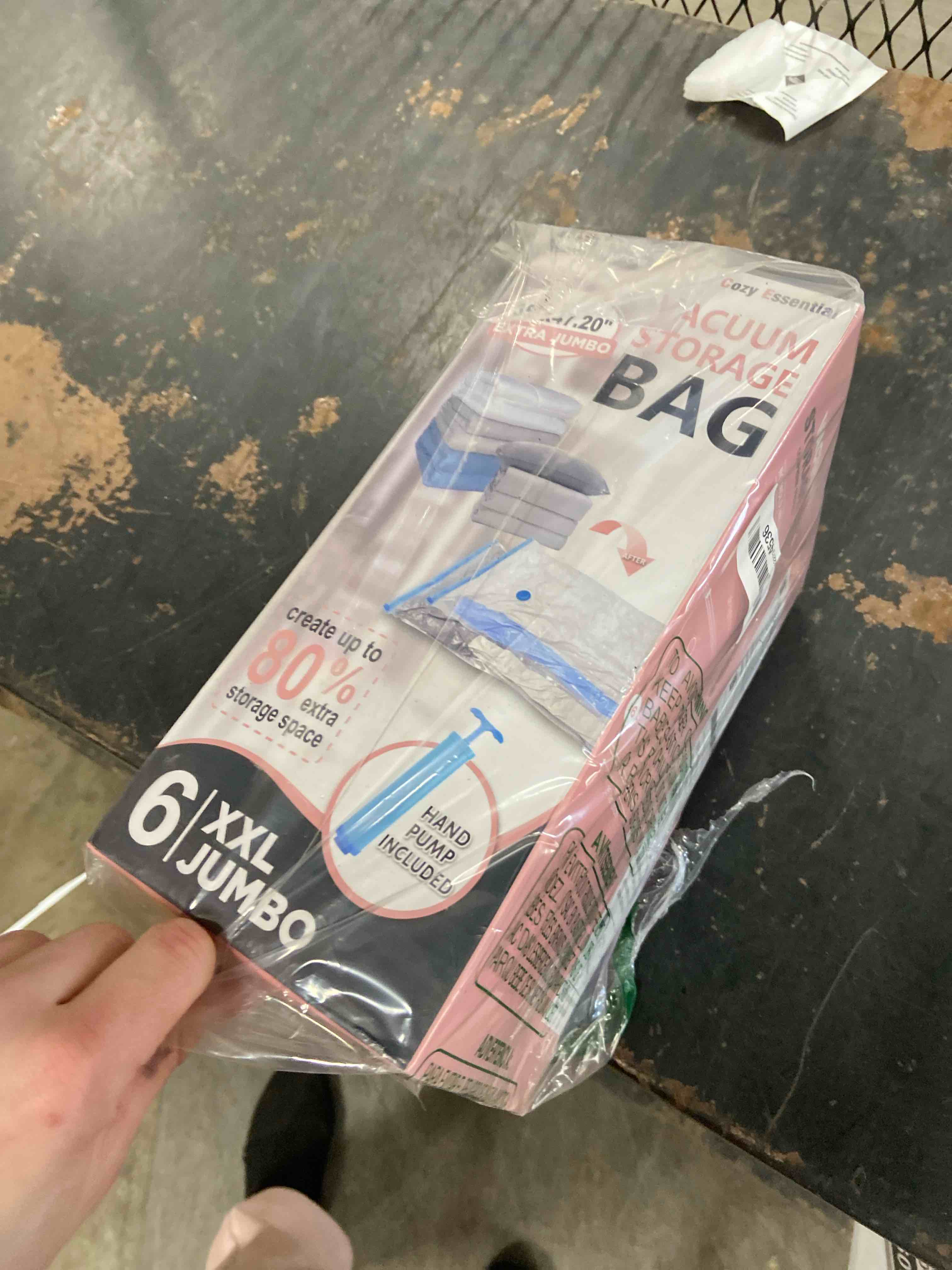 Condition photo showing New/Like New for 6 Pack XXL Jumbo Vacuum Storage Bags, Extra Large Vacuum Seal Bags for Comforters, Bedding, Blanket Storage, Giant Space Saver Bags for Huge Stuffed Toy (47.2x35 in) 6 XXL Jumbo