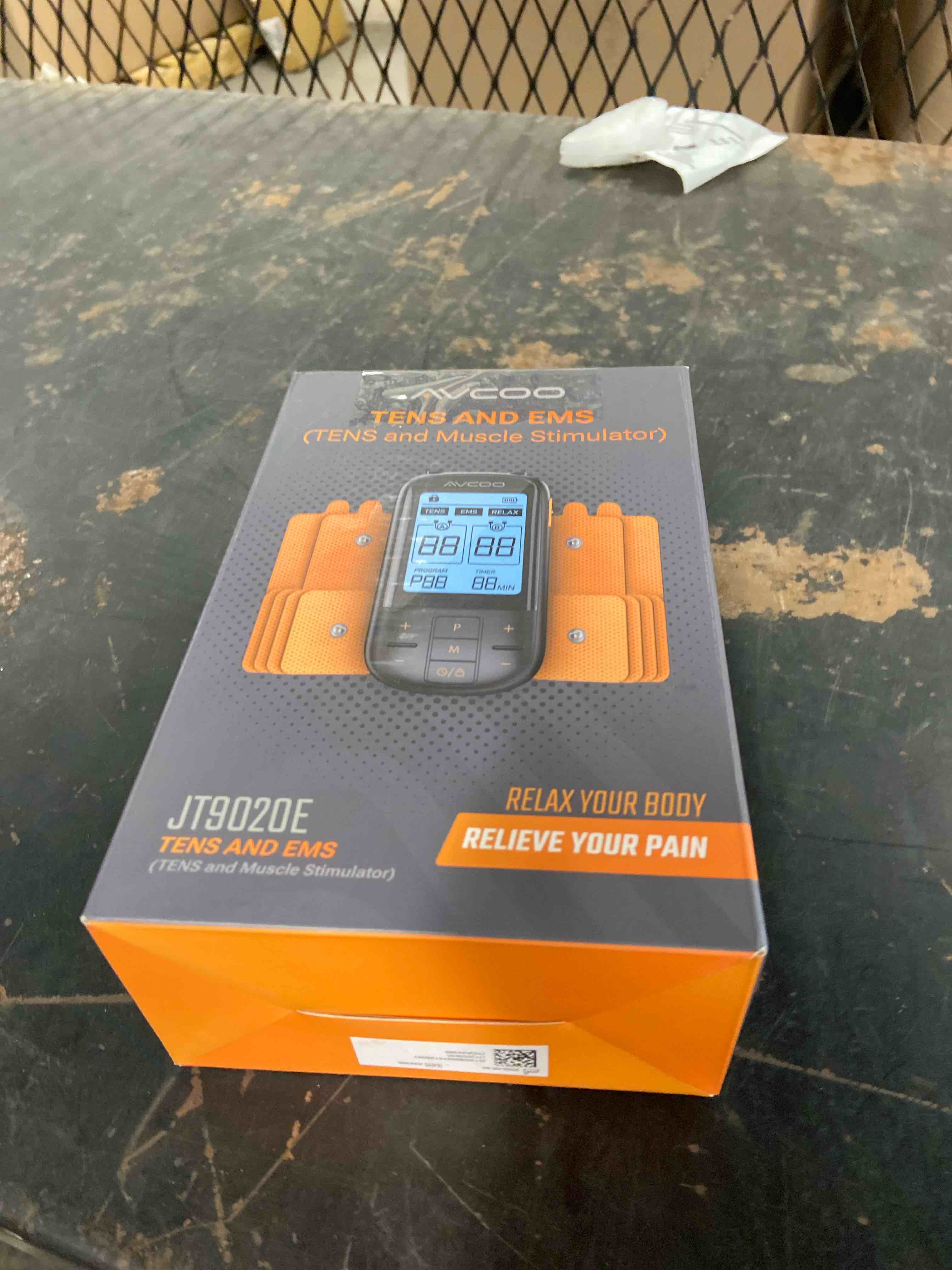 Condition photo showing Good Condition for AVCOO 3-in-1 TENS Unit with 32 Modes, Dual Channel EMS Muscle Stimulator with 40 Intensities for Gradual Pain Relief Therapy, Rechargeable Electronic Pulse Massager with 12 Electrode Pads, EVA Case