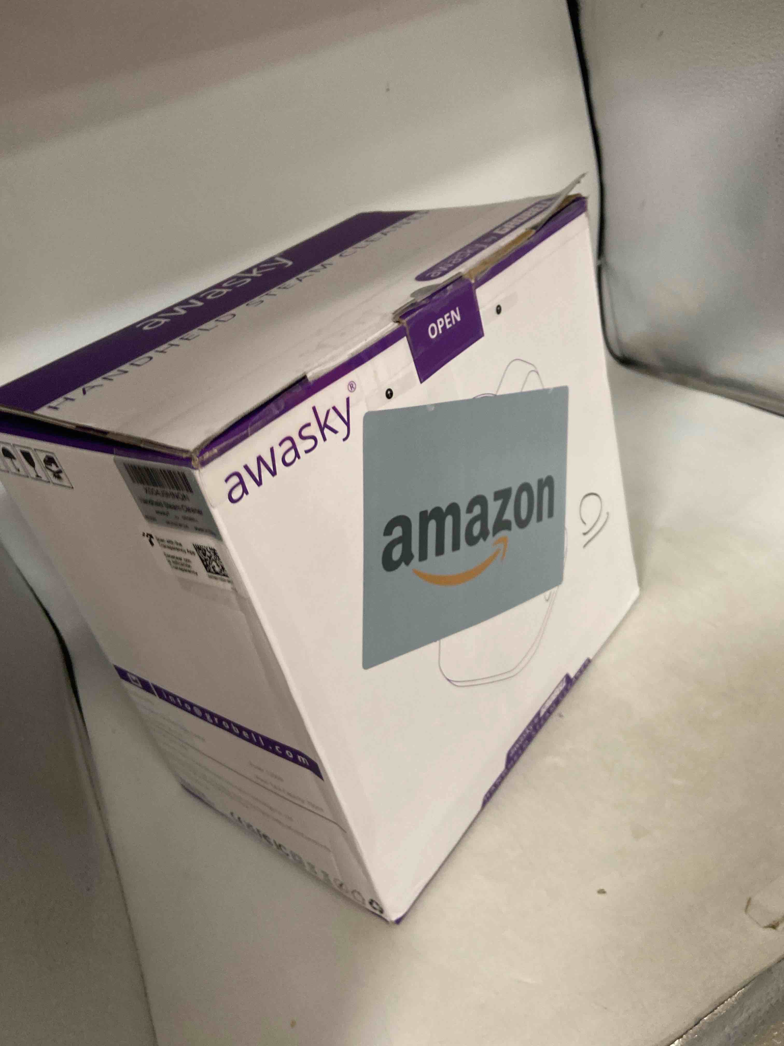 Condition photo showing New/Like New for Steam Cleaner: 10s Fast Heating-Lockable Steam Trigger-Large Tank-Refill Anytime-No Cooling-14 PCS Kit-Hand Held HandHeld Multi Portable Steamer for Home Kitchen Grout Tile Shower Cleaning Grey