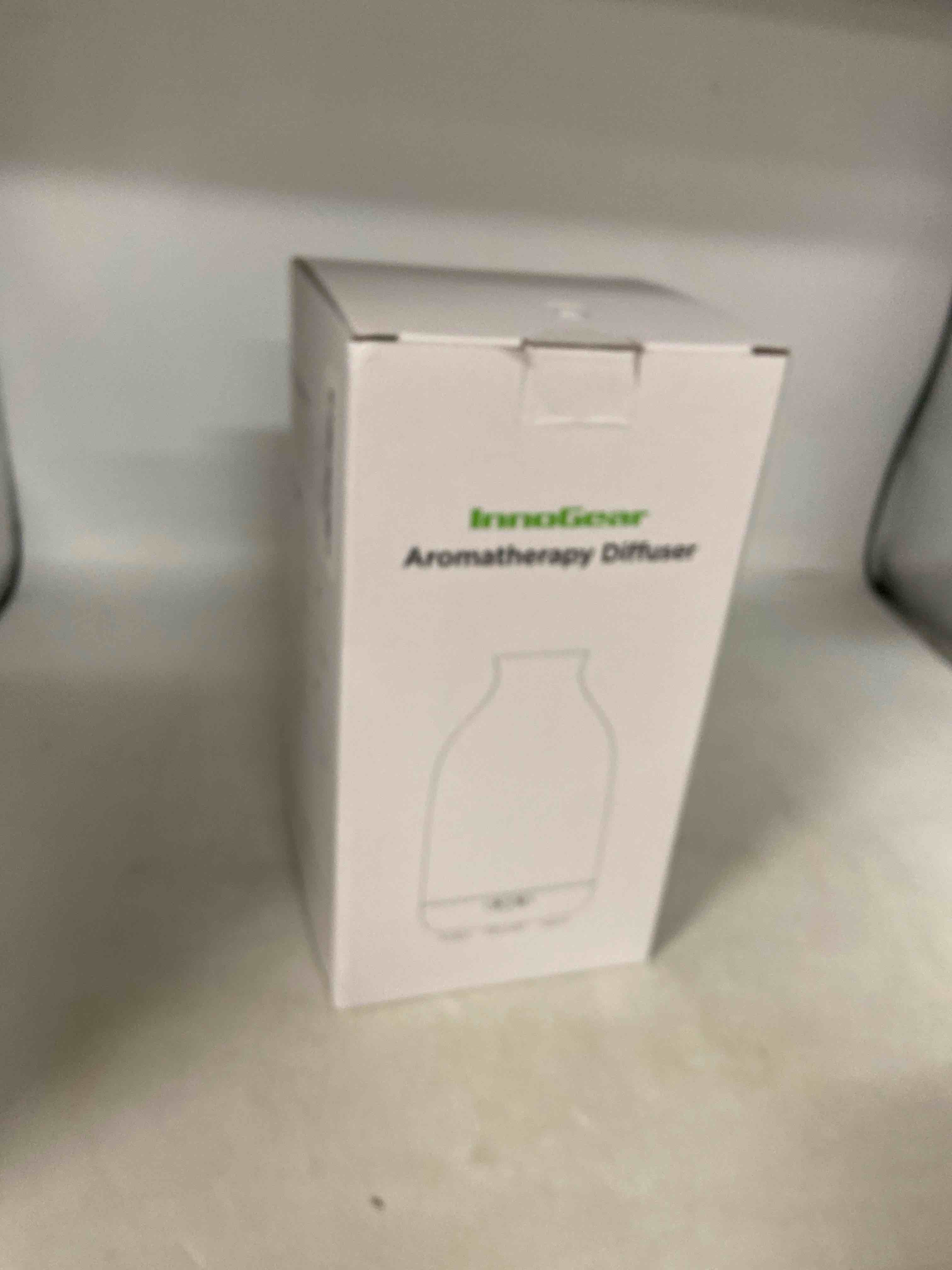 Condition photo showing New/Like New for InnoGear Essential Oil Diffuser, 150ml Ceramic Stone Diffuser Handcrafted Aromatherapy Diffusers Ultrasonic Cool Mist Humidifier Vaporizor with 2 Mist Modes Waterless Auto Off for Room Office, Black Black Medium