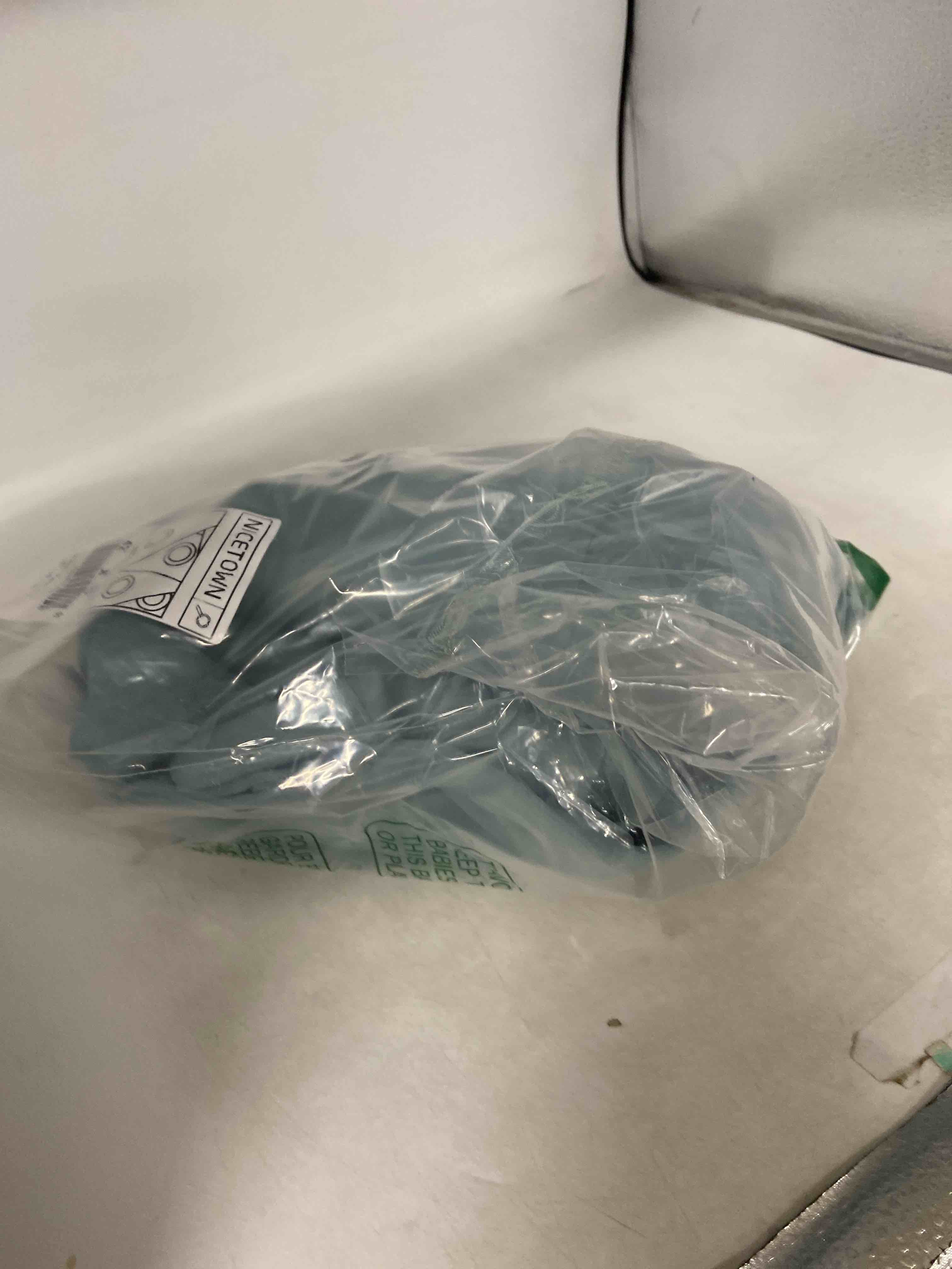 Condition photo showing New/Like New for NICETOWN Modern Blackout Curtains Noise Reducing, Thermal Insulated and Privacy Room Darkening Drape Panels for Boy's Guest Room Door Small Short Window (Greyish Blue, 2 Panels, W42 x L48 -Inch) Greyish Blue 42"W x 48"L (Pack of 2)
