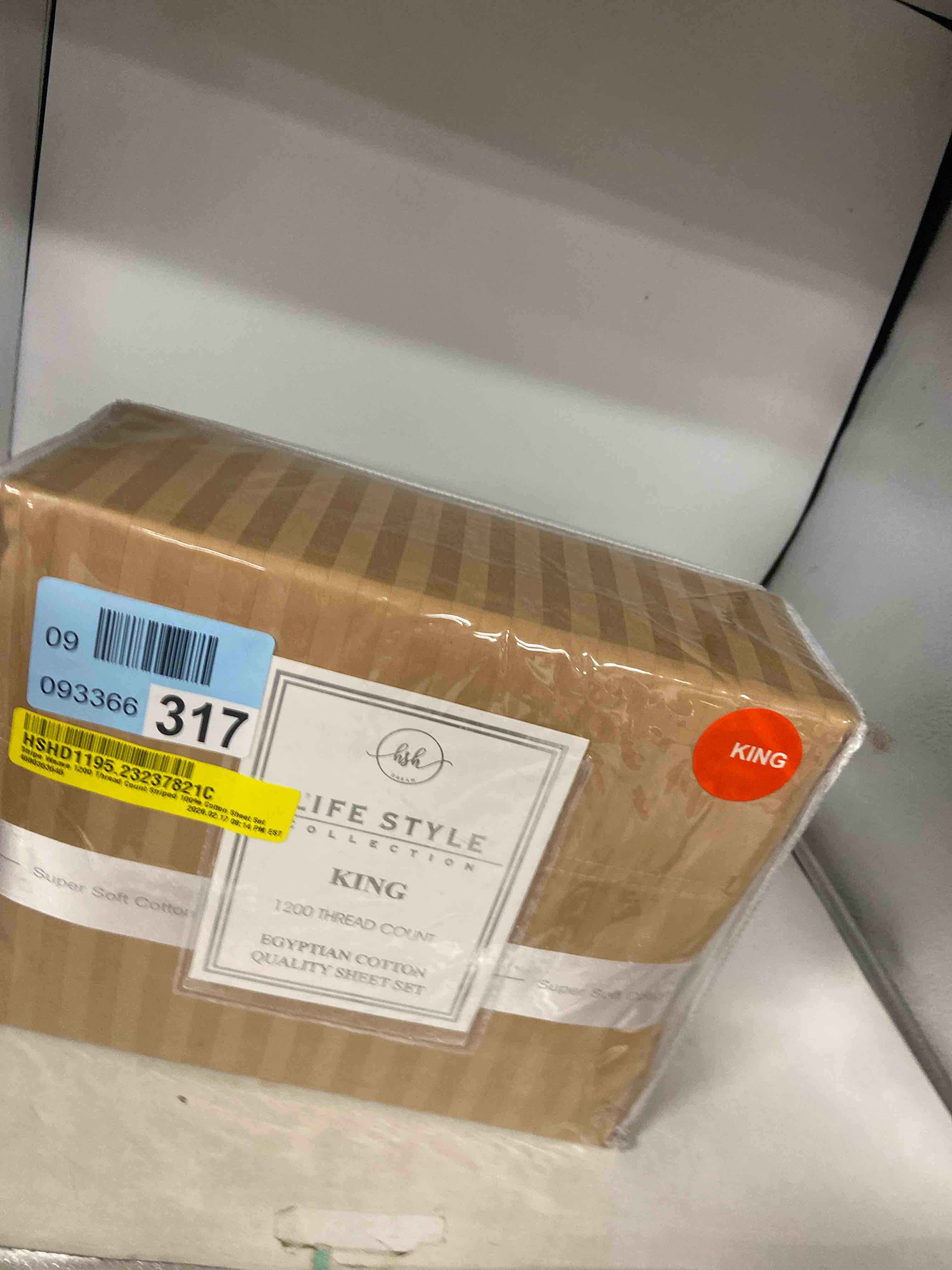 Condition photo showing New/Like New for Stripe Weave 1200 Thread Count Striped 100% Cotton Sheet Set