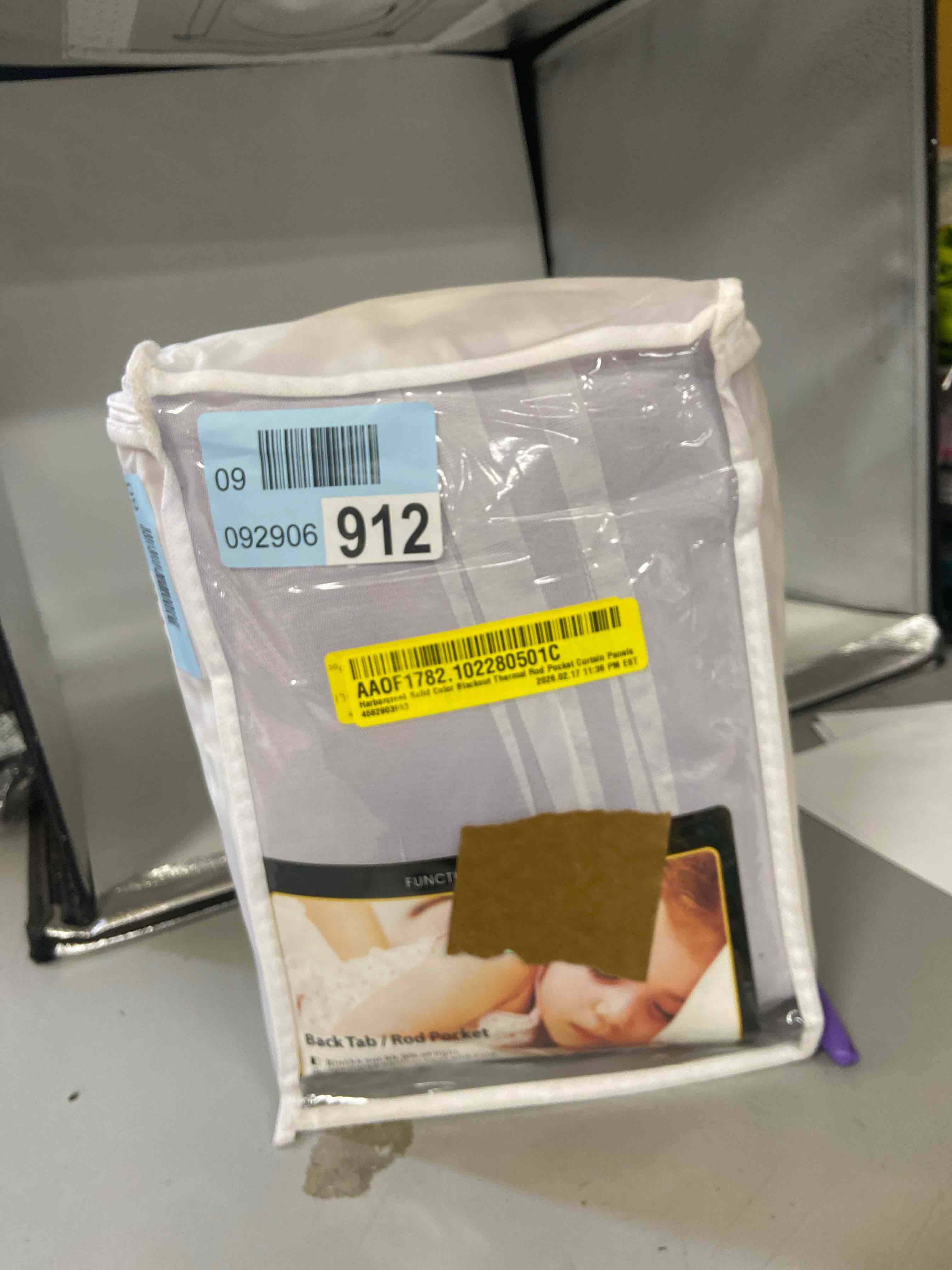 Condition photo showing New/Like New for Harborcreek Solid Color Blackout Thermal Rod Pocket Curtain Panels purple